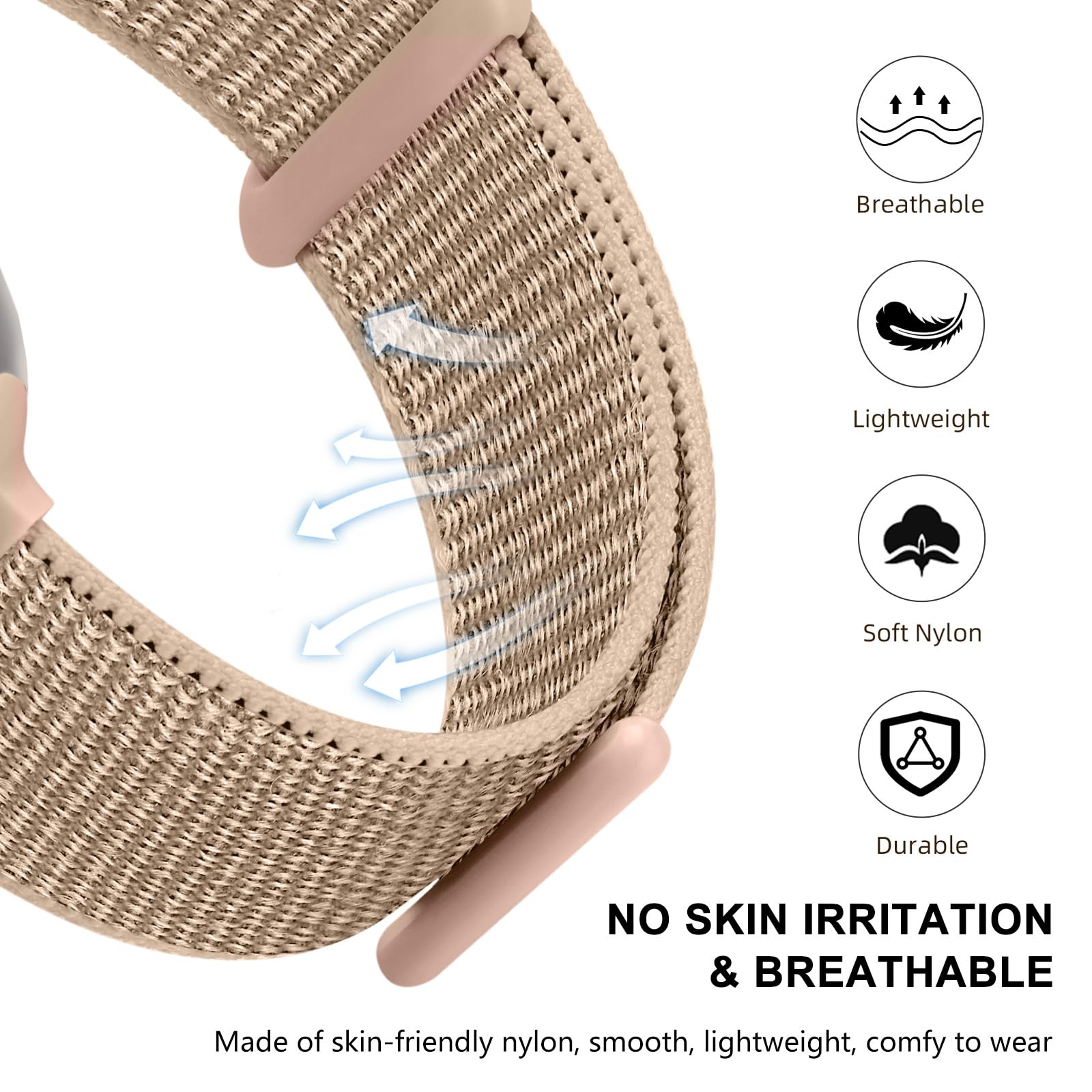 Getino Compatible For Apple Watch Band 46Mm 42Mm 44Mm 45Mm 49Mm Iwatch Bands 40Mm 41Mm 38Mm Women Men, Stretchy Sport Nylon Stra