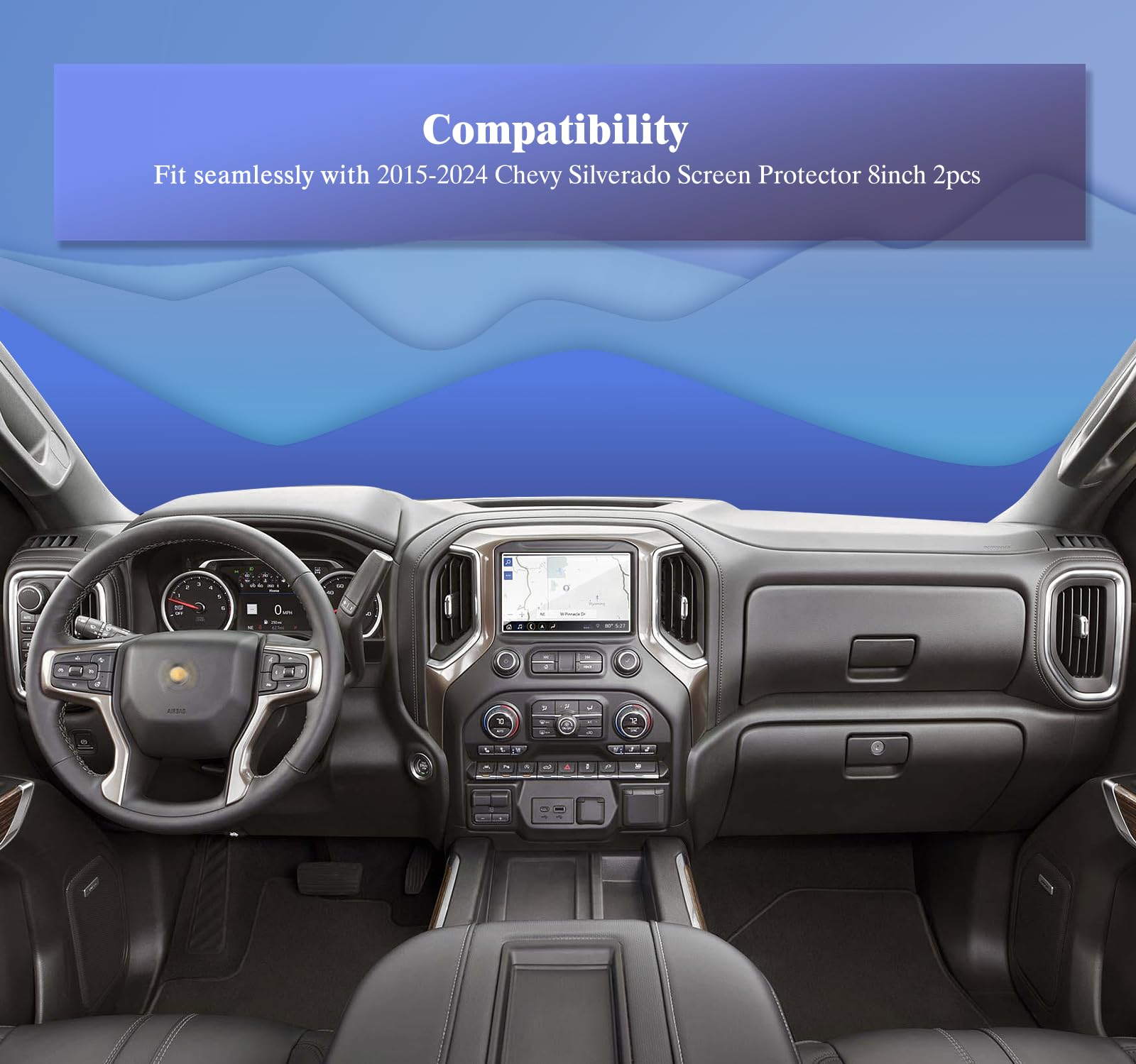 2Pcs 2021 Silverado 1500 Screen Protector For 2018 Chevy Silverado Accessories 2014 2021 Chevy Silverado 1500/2022 1500Limited/