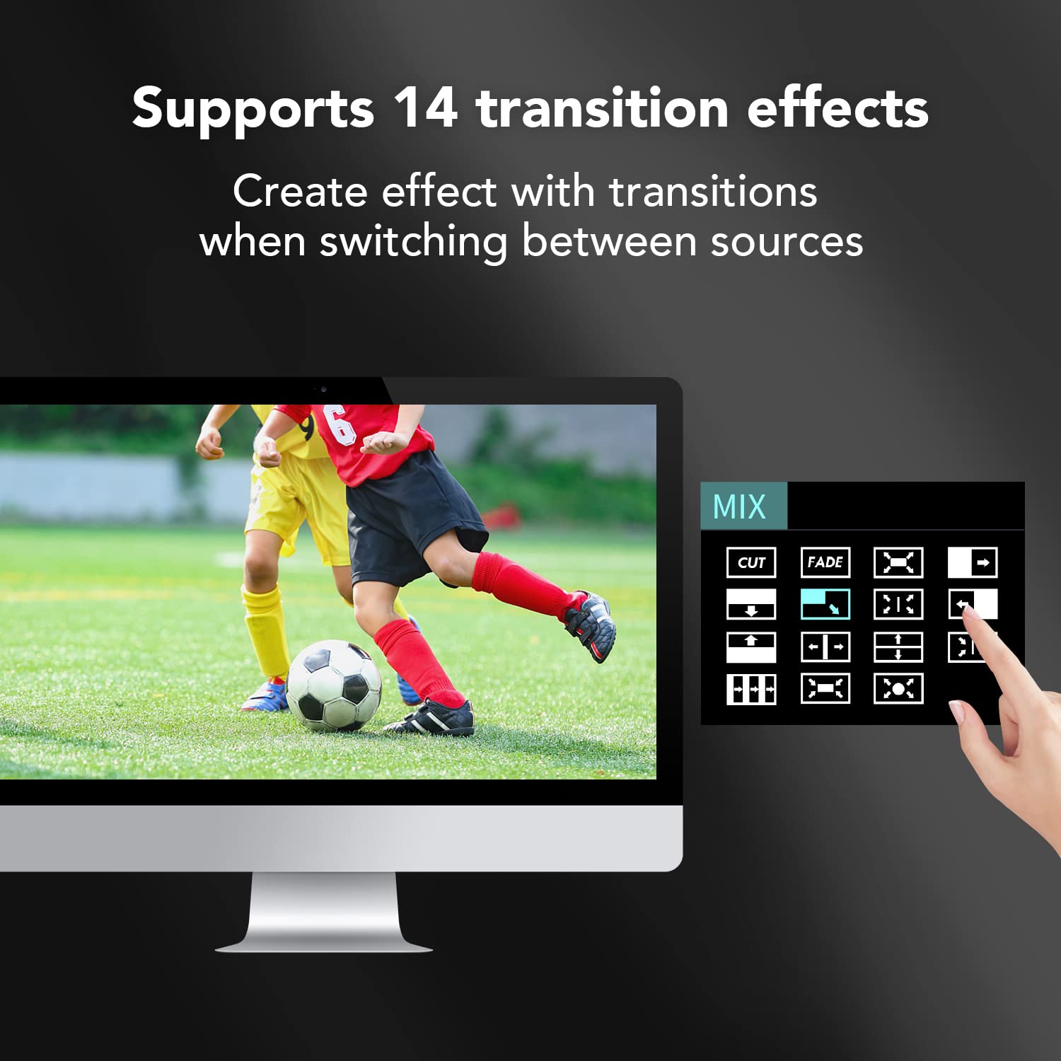 Rgblink Mini Video Mixer Switcher With 4 X Hdmi Inputs 2K Input/Output Real Time Live Streaming, Support Output 6 Pictures Pvw A