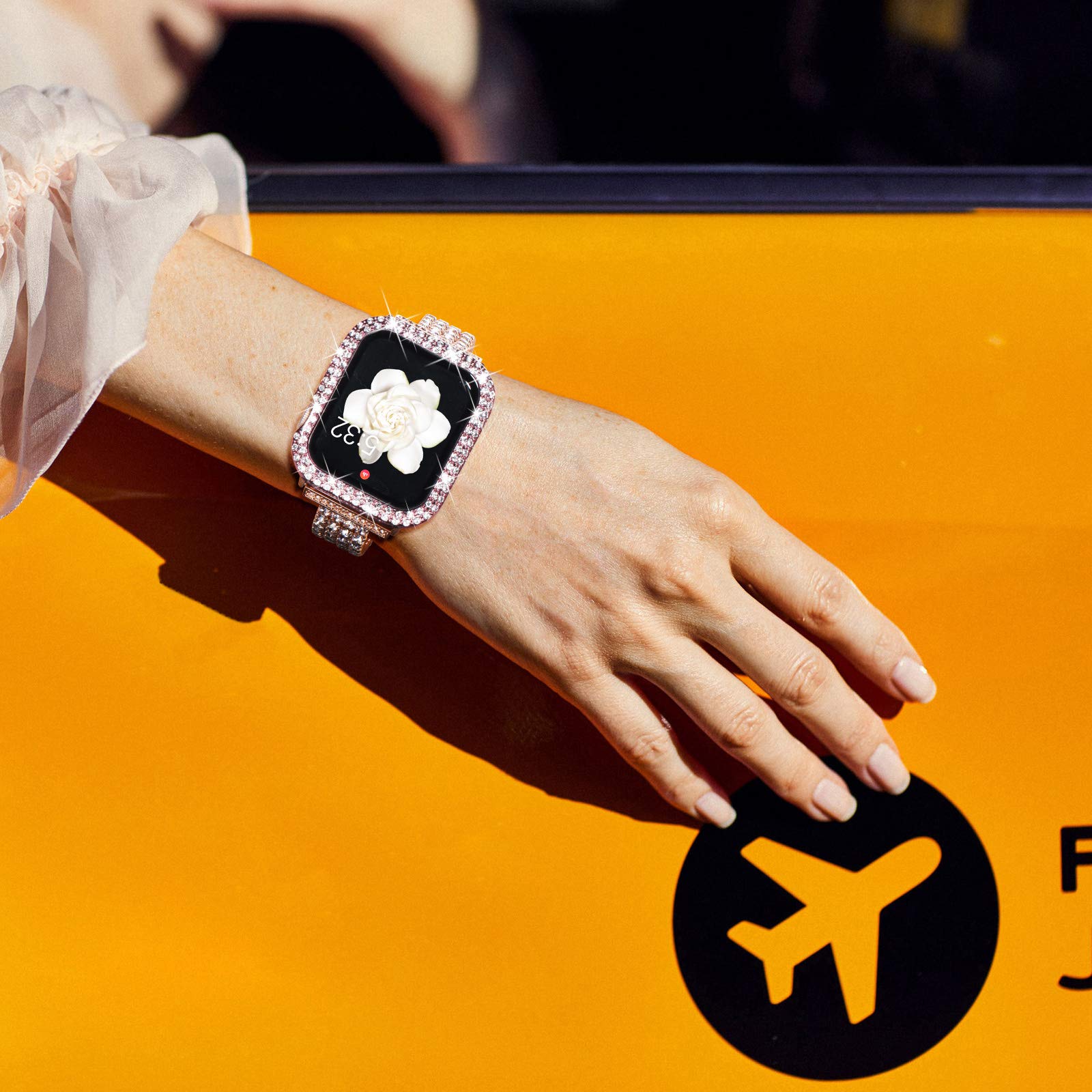 Kades Compatible For Bling Apple Watch Protective Case With Built In Screen Protector For Apple Watch 40Mm Iwatch Series Se Se20