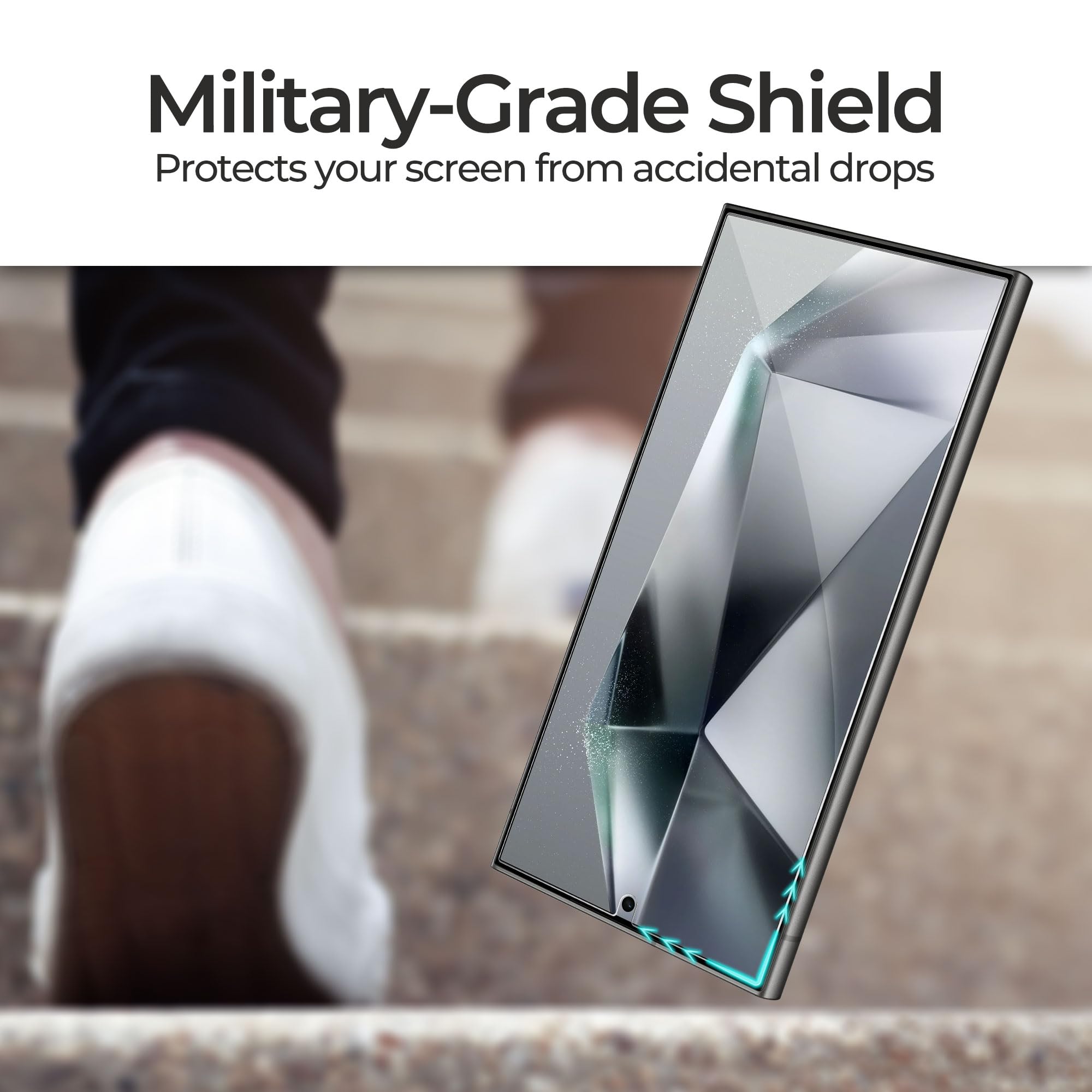 Armorsuit 3 Pack For Samsung Galaxy S24 Ultra 6.8'' Tempered Glass Screen Protector 9H Militaryshield Case Friendly (W/Alignment