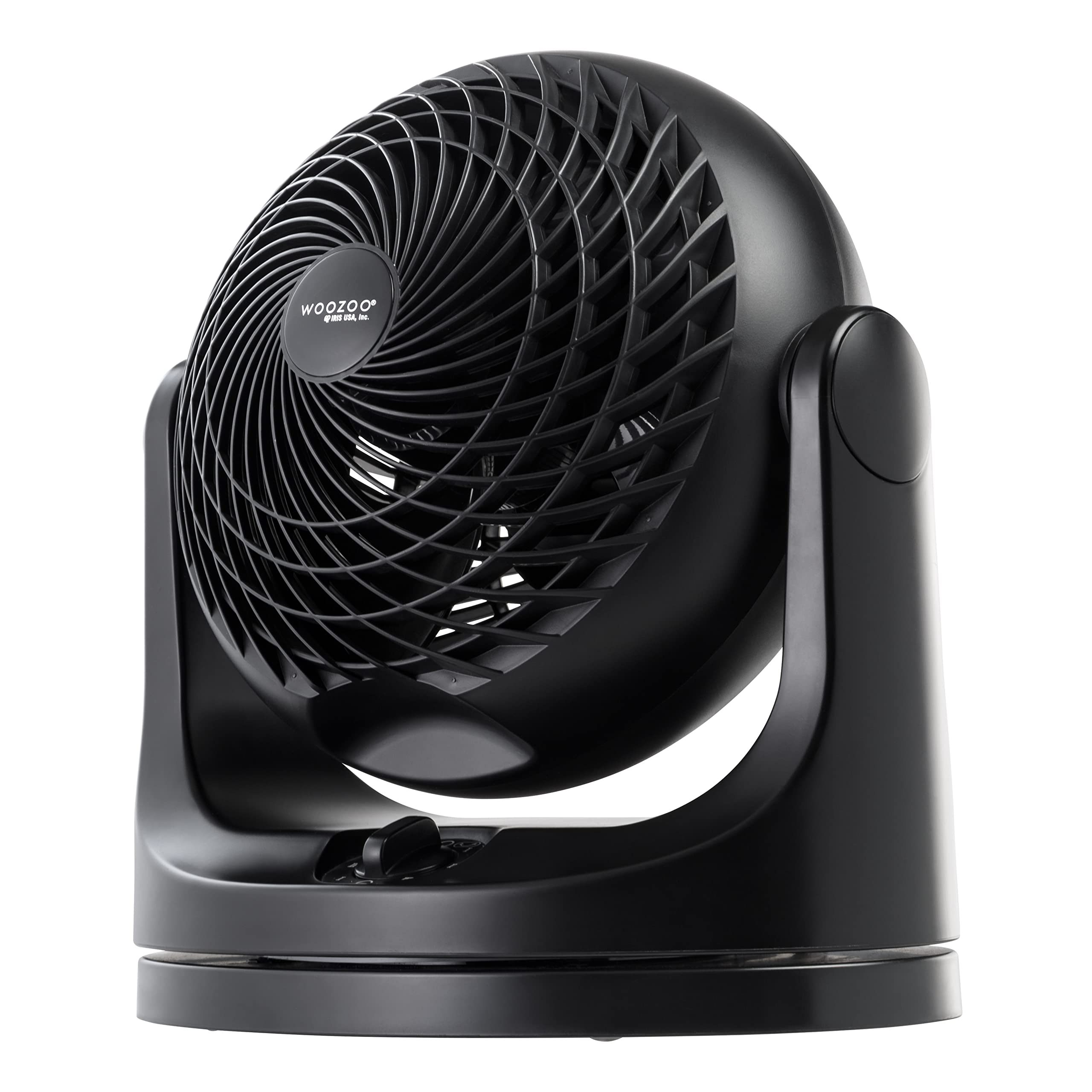 IRIS USA WOOZOO Desk Fan, Oscillating Table Air Circulator, 3 Speeds, 52ft Max Air Distance, 112 Adjustable Tilt, Quiet Motor, S