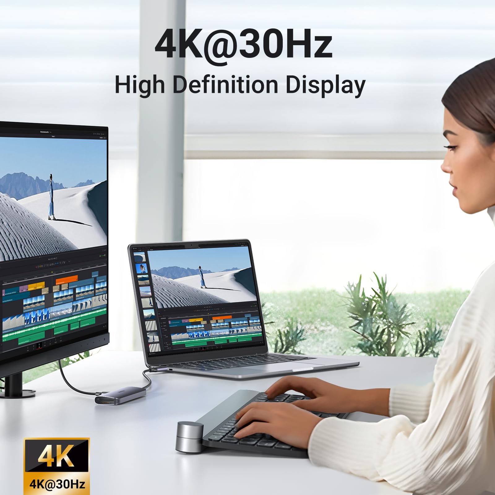 Ugreen Revodok Usb C Hub 6 In 1 Usb C Dongle 4K Hdmi, 3 Usb 3.0 Ports, Sd/Tf Card Reader Compatible With Macbook Pro, Macbook Ai