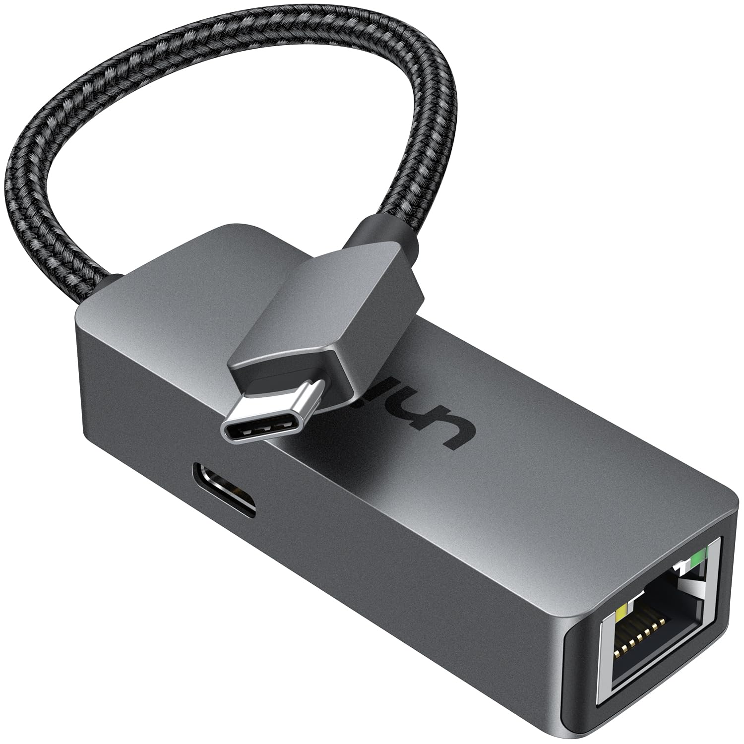 Uni Usb C To Ethernet Adapter With 100W Charging Port, Rj45 To Usb C 1Gbps Type C Gigabit Ethernet Lan Network Adapter Power Del