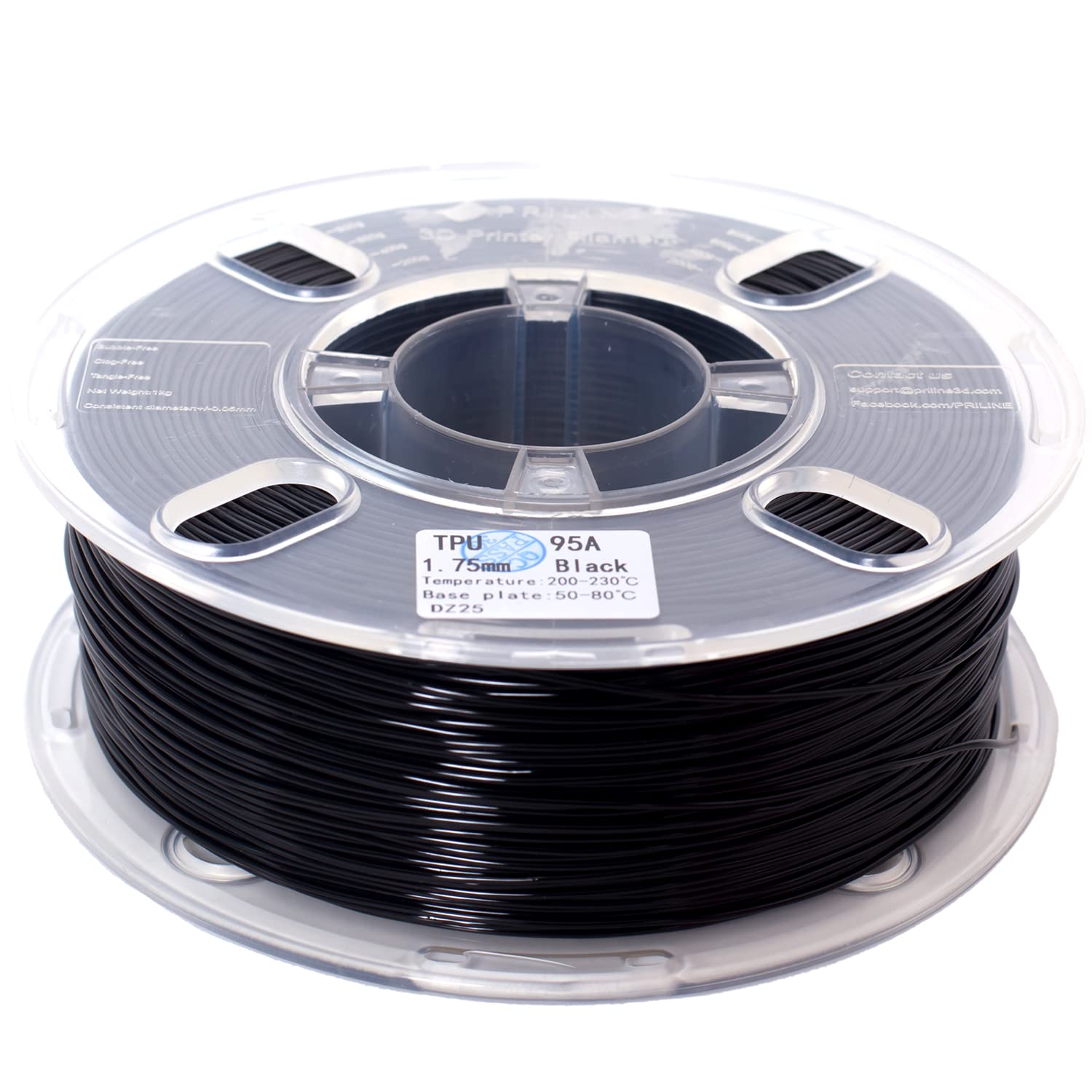 Priline Tpu Filament,Priline High Flow/High Speed Printing 95A Tpu Flexible Soft 3D Printer Filament 1Kg 1.75Mm Spool,Support Fa