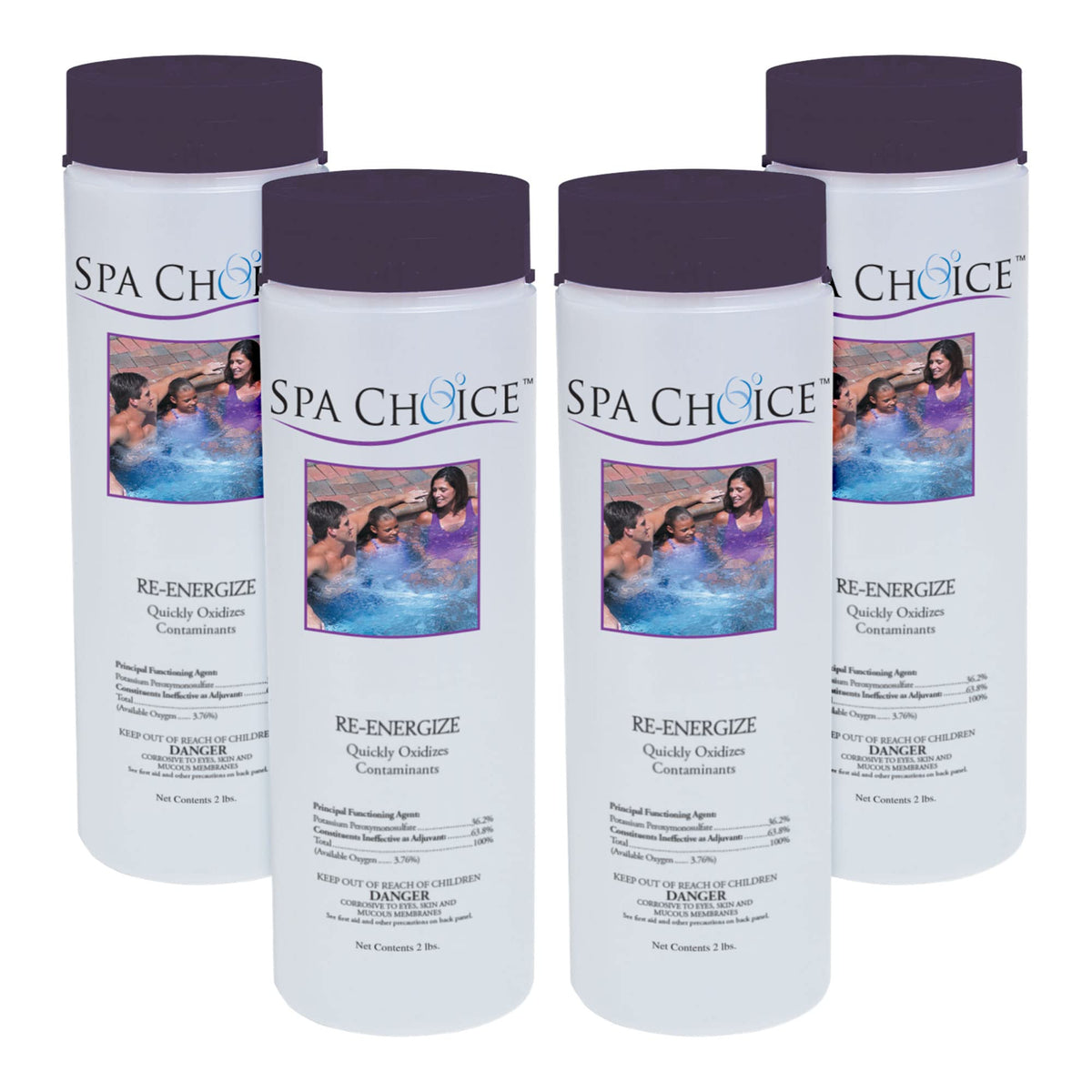 Spachoice 472 3 3041 04Bx Re Energize Hot Tub Shock 2 Pounds, 4 Pack