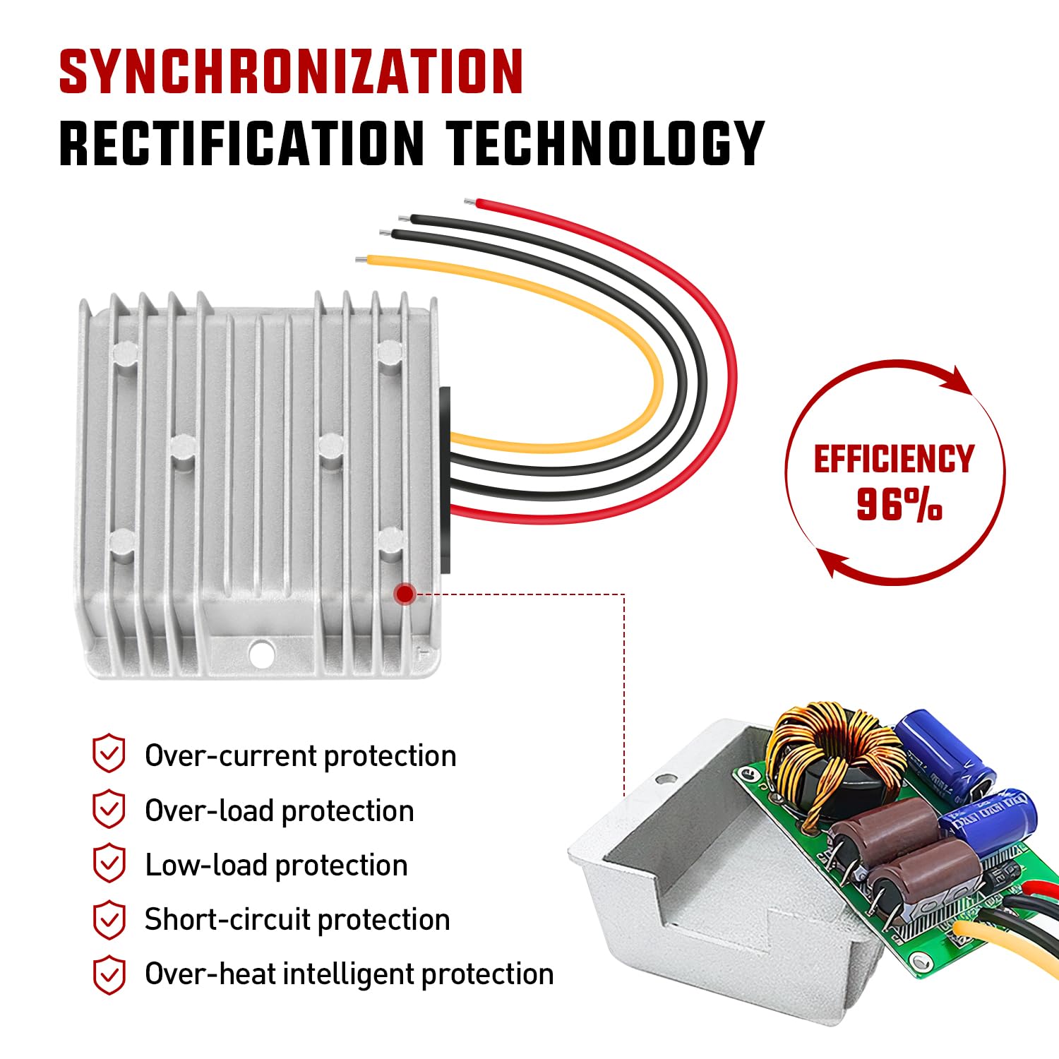 Nilight 24V To 12V Voltage Converter 240W 20A Voltage Regulator Step Down To 12Vdc Waterproof Dc To Dc Converter Reducer Power S
