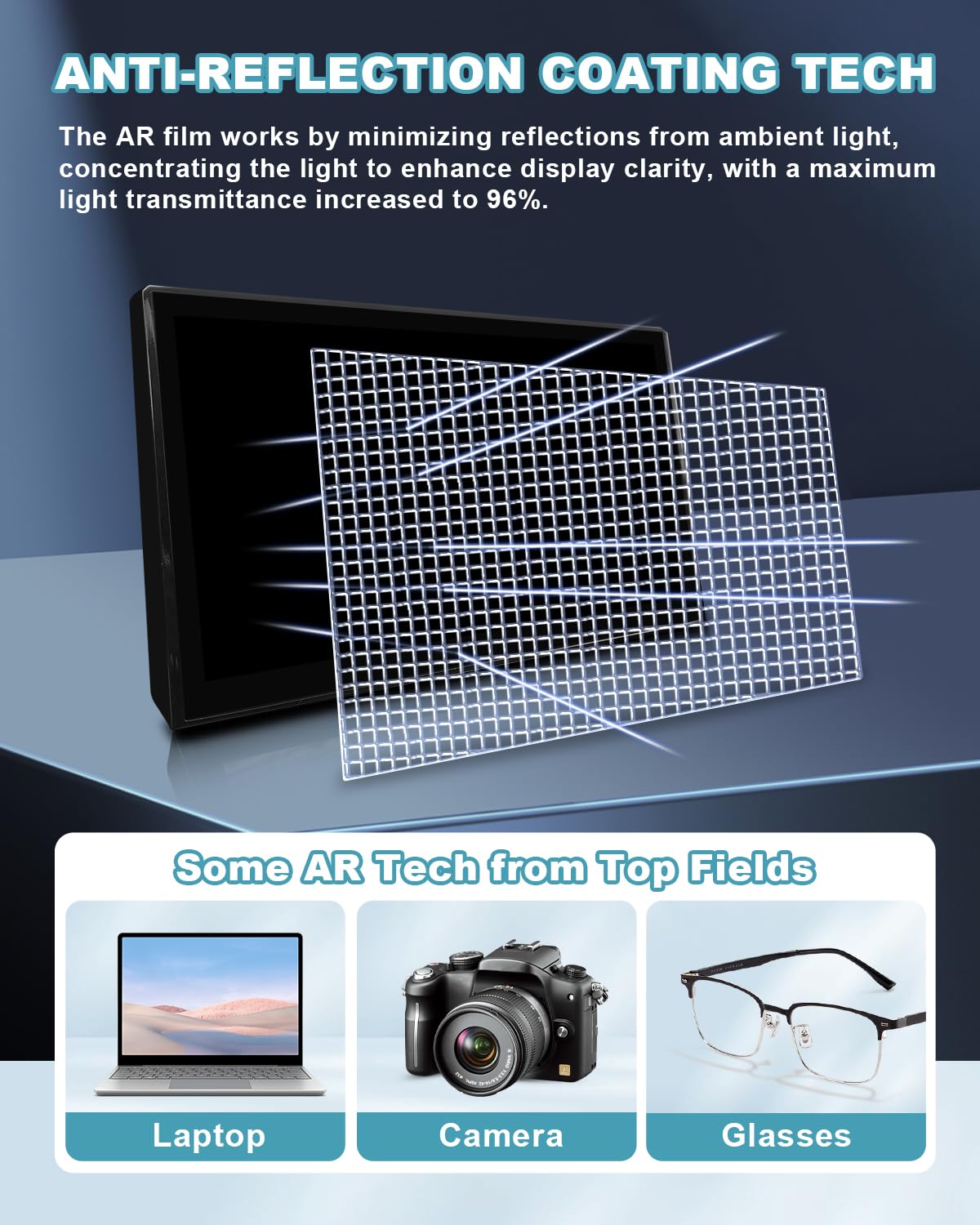 Cdefg 2 Pack Anti Reflection Screen Protector Compatible With 2024 Toyota Tacoma Trd/ Limited/ Trailhunter/ Sr/ Sr5 14 Inch, Anti Glare Anti Scratch Touch Screen Guard For 2024 Tacoma Pickup Truck