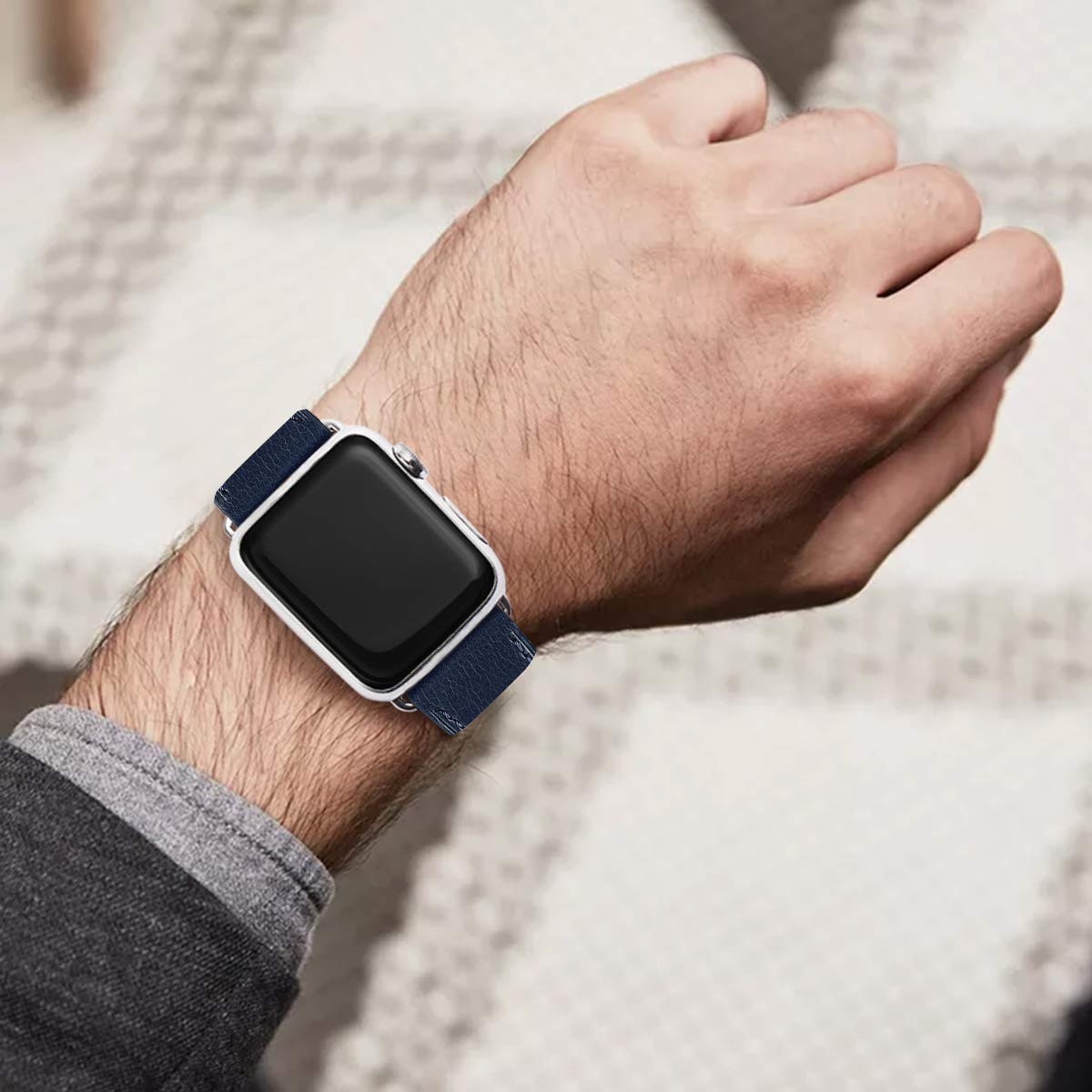 Bestig Band Compatible For Apple Watch 38Mm 40Mm 41Mm, Genuine Leather Replacement Strap For Iwatch Series 8 7 6 Se 5 4 3 2 1, S