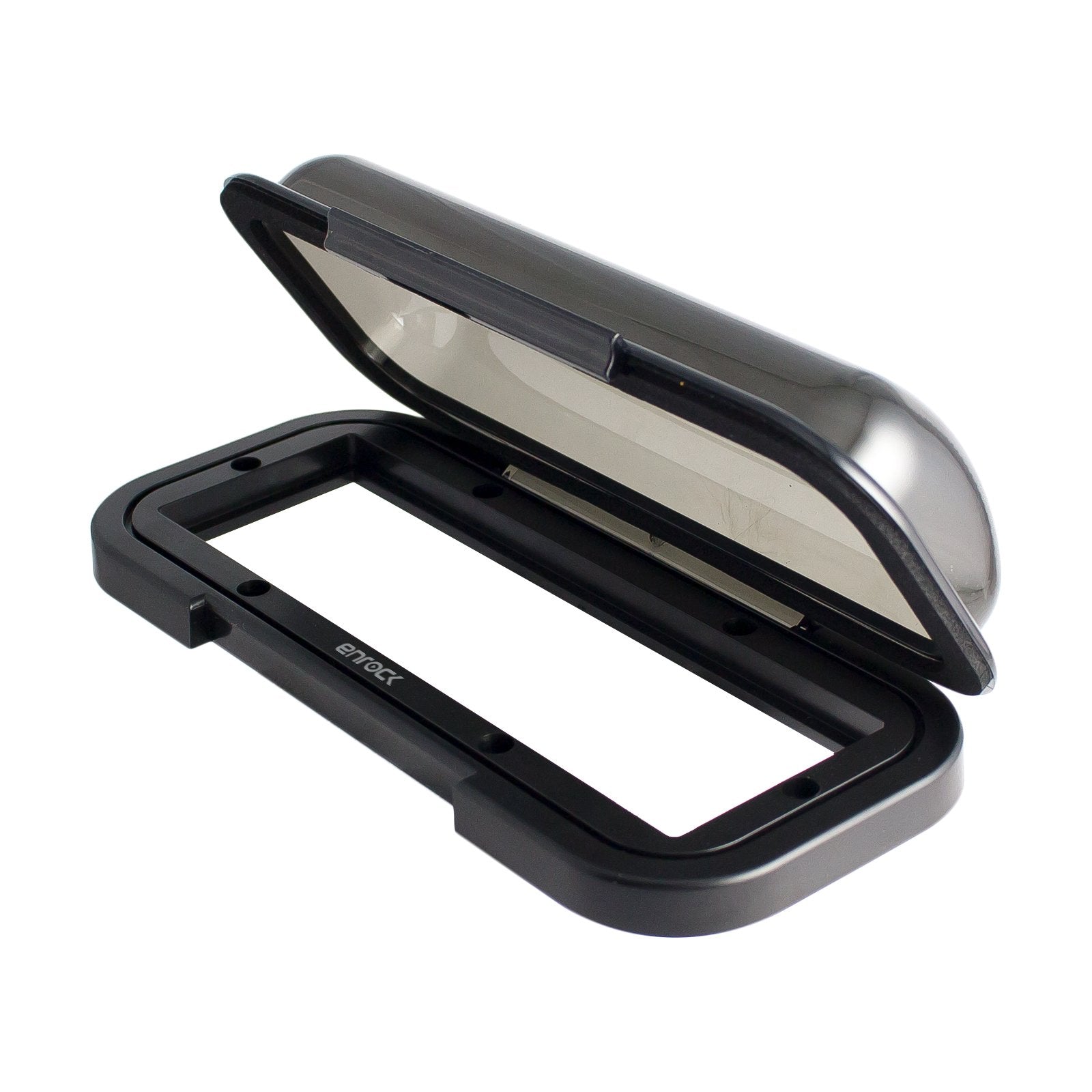 Enrockmarine Emcbk1 Universal In Dash Water Resistant Waterproof Tinted Radio Shield Receiver Cover (Black Base)