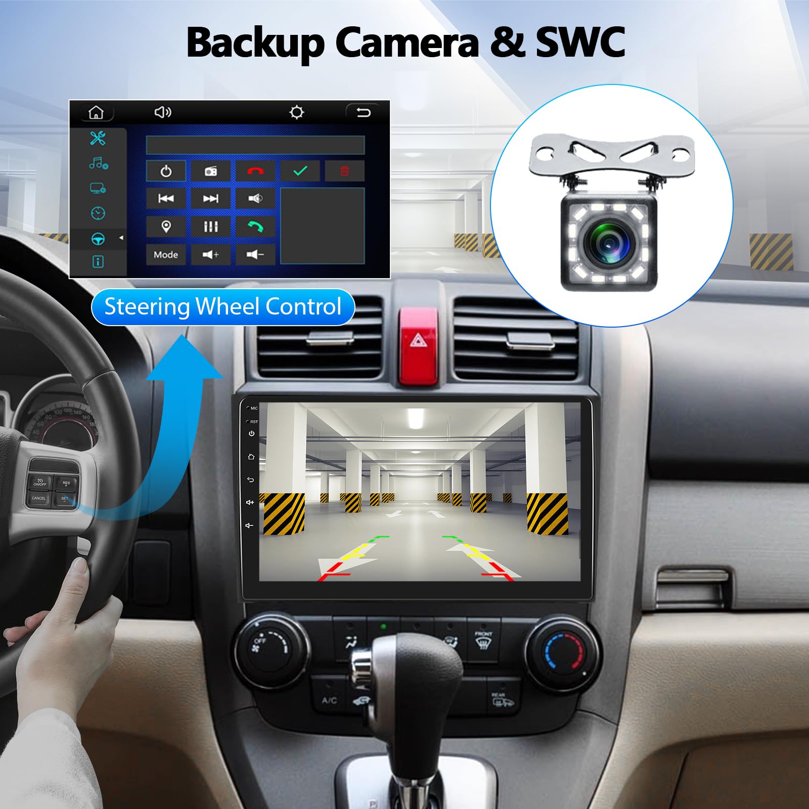 Car Stereo Mp5 Player For Honda Crv 2007 2011 Car Radio With Apple Carplay Android Auto Mirror Link, 9'' Touch Screen Car Radio