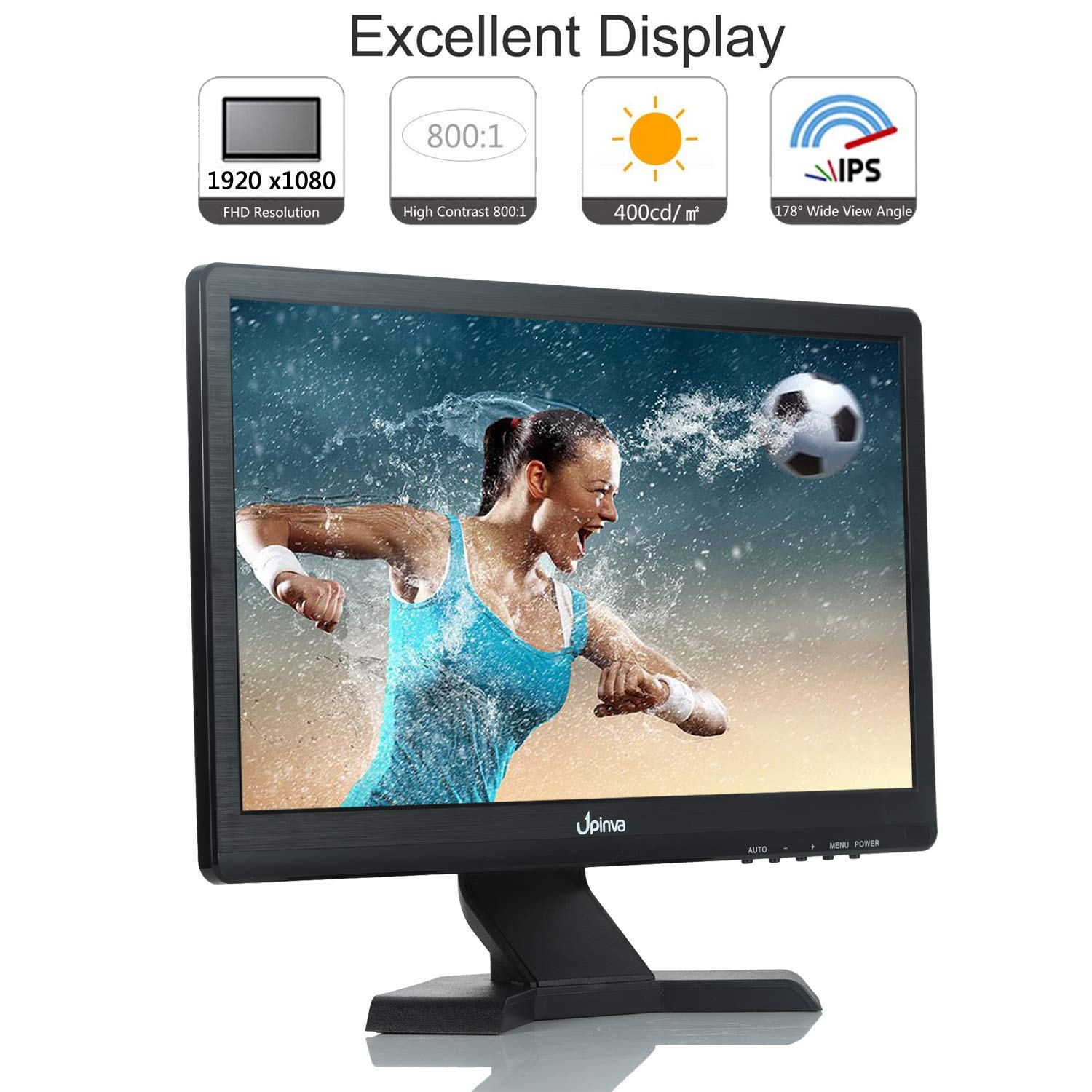 15.6 Inch Professional Ips Monitor Lcd Display Security Camera Office Pc Mobile Monitor 1920X1080 Full Hd Multifunctional Gaming