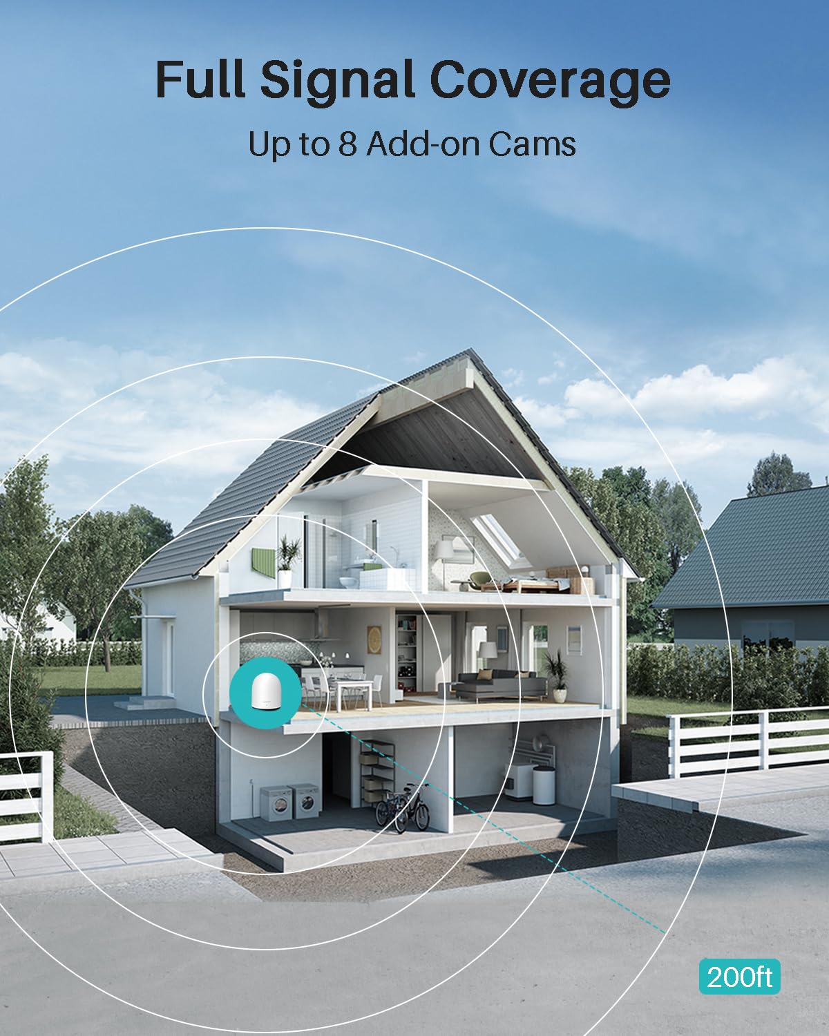 Wuuk Outdoor Security Camera Wireless, 4 Cams Kit, 2K Home Security System With Base Station, 32Gb Local Storage, No Monthly Fee