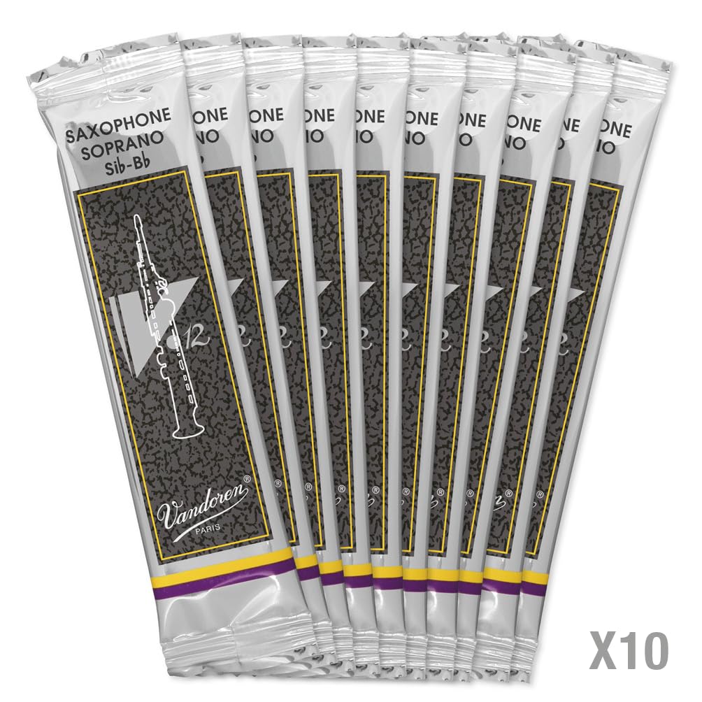 Vandoren Sr6025 Soprano Sax V.12 Reeds Strength 2.5; Box Of 10