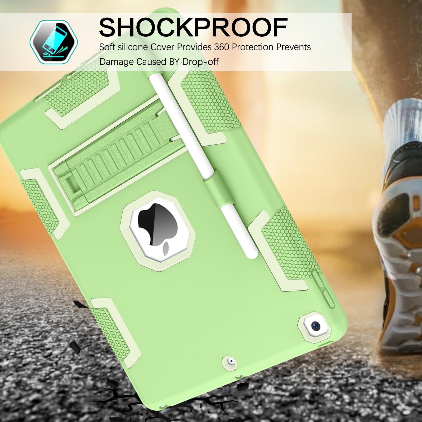 Veningo Ipad 9Th Generation Case,Ipad 8Th Gen Case,Ipad 7Th Gen Case, Ipad 10.2 2021/2020/2019 Case,3 In 1 Heavy Duty Rugged Sho