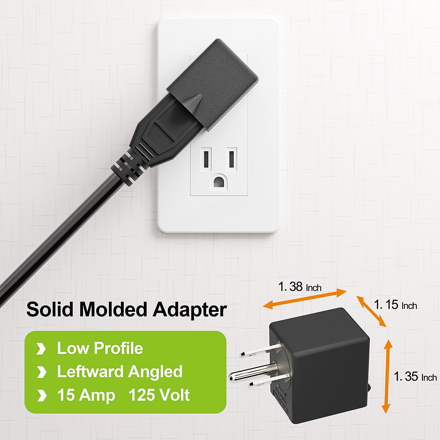 90 Degree Adapter Leftward Angled Angled Usa 3 Prong Male Female Adapter,90 Degree Angled Usa Male Female Power Adapter, 5 15P T