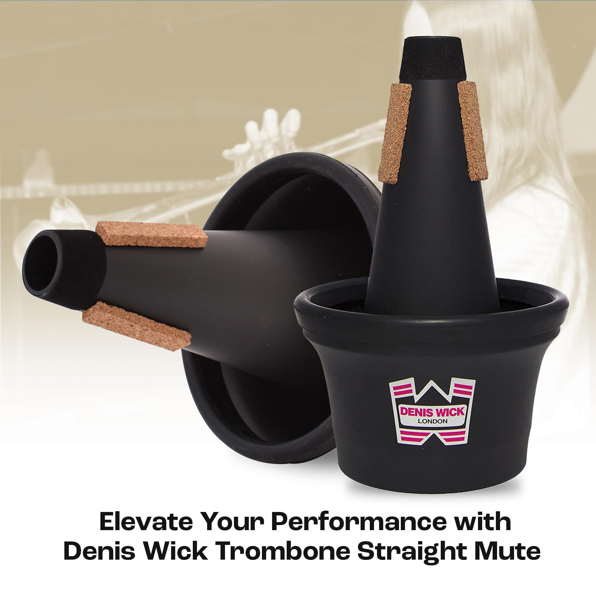 Denis Wick Synthetic Trumpet Cup Mute | Plastic Mute For Lower Tone Register | Accessories For Brass Players | Economy Priced Tr