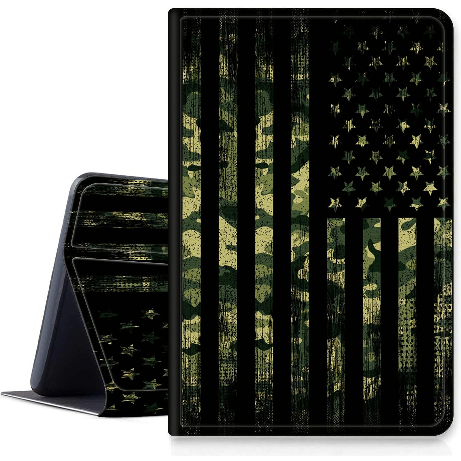 Military Camouflage Flag Case Design For Fire Max 11 Tablet 11.0 Inch (13Th Generation, 2023 Released), Slim Cover Multi Angle S