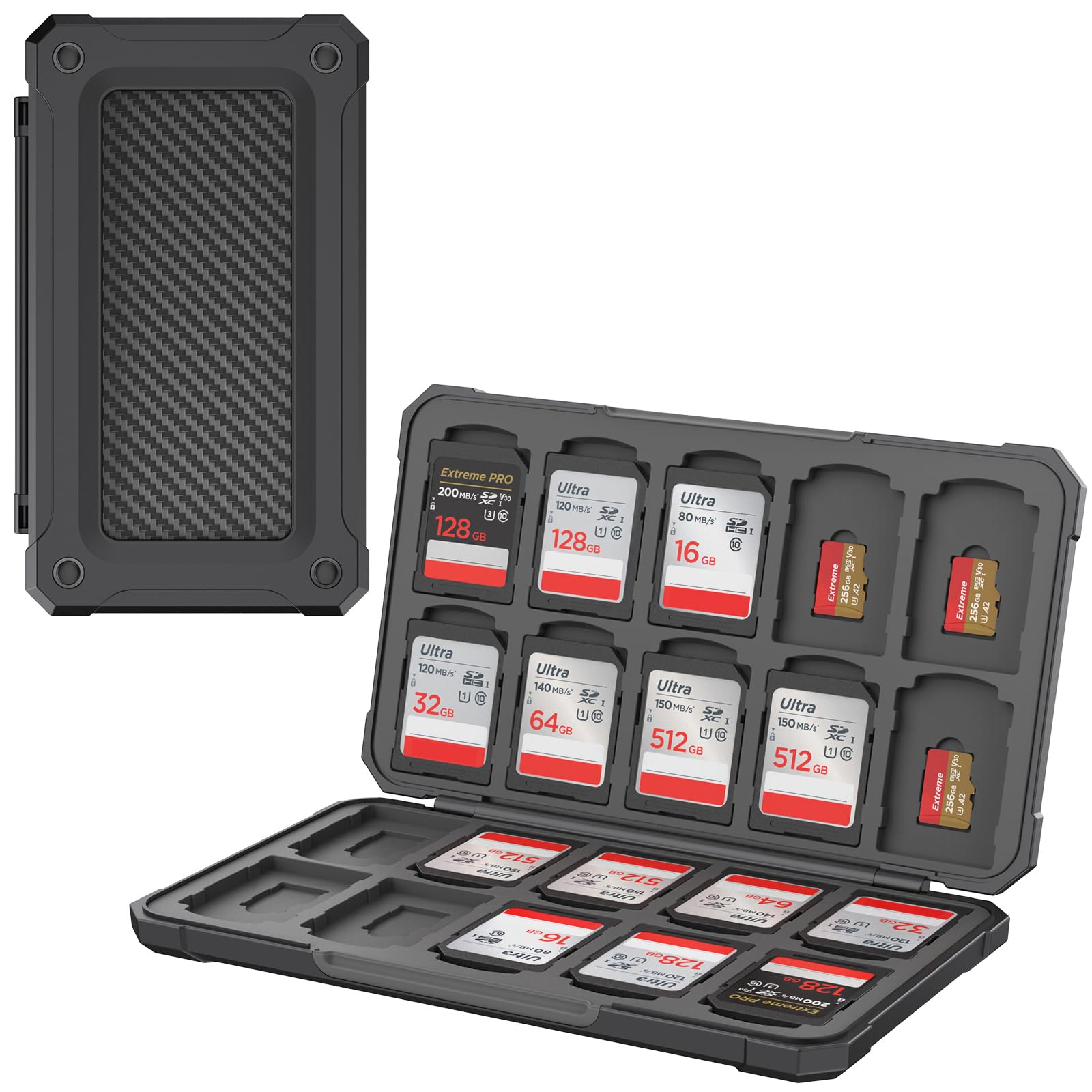 THELIFELICIOUS SD Card Holder Memory Card Case for SD/TF Cards, Memory Storage Organizer for 20 SDXC SDHC and 20 TF Cards