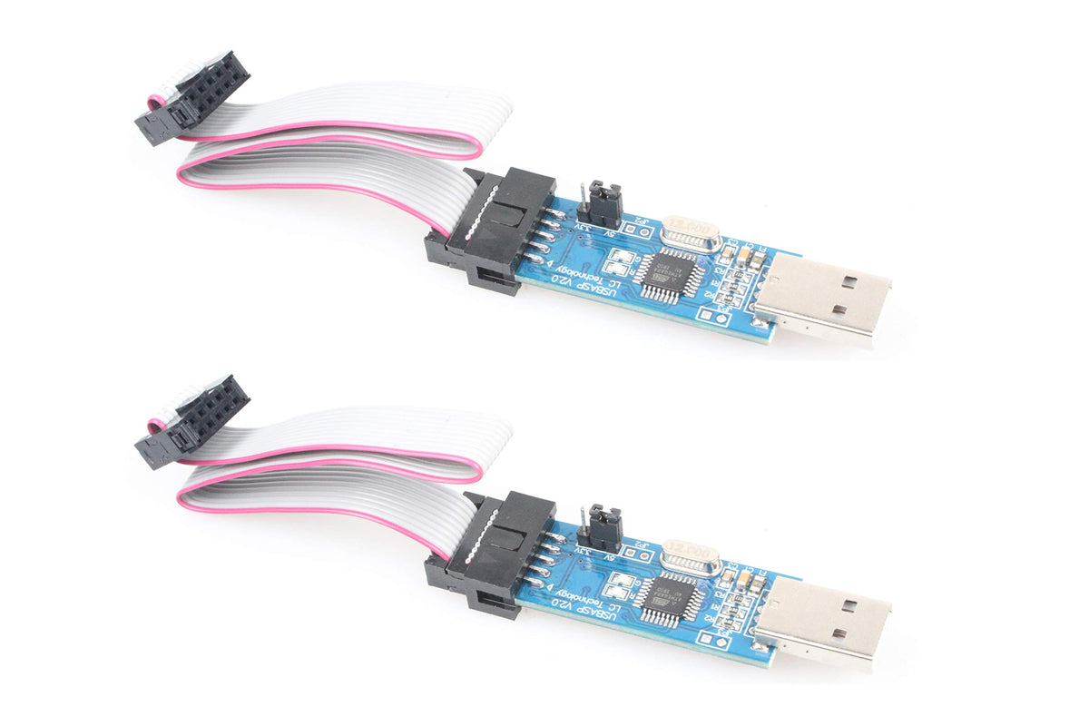 Noyito 51 Avr Atmega8 Programmer Usbasp Usb Isp Downloader 10 Pin Usb Programmer 3.3V 5V With Cable 6 Inches Length Compatible W