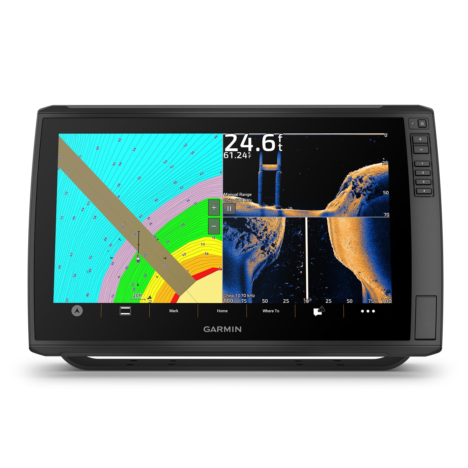 Garmin ECHOMAP Ultra 2 16 Chartplotter with Garmin Navionics+ Maps for U.S./Canada Inland, Coastal and Offshore, 166sv with GT56