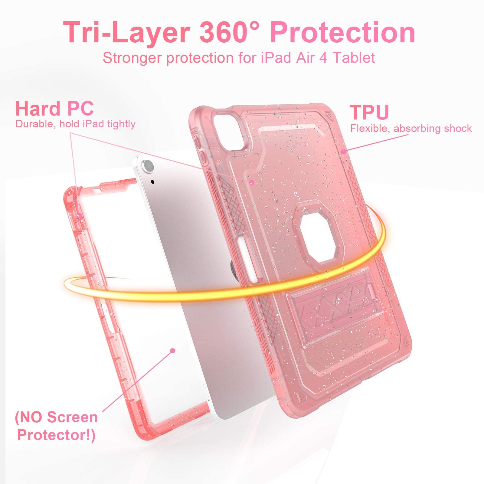 Zonefoker For Ipad Air Case 5Th/ 4Th Generation, Ipad Air 5 Case, Cute Ipad Air 10.9 Inch Case 2022/2020 With Pencil Holder/Stan