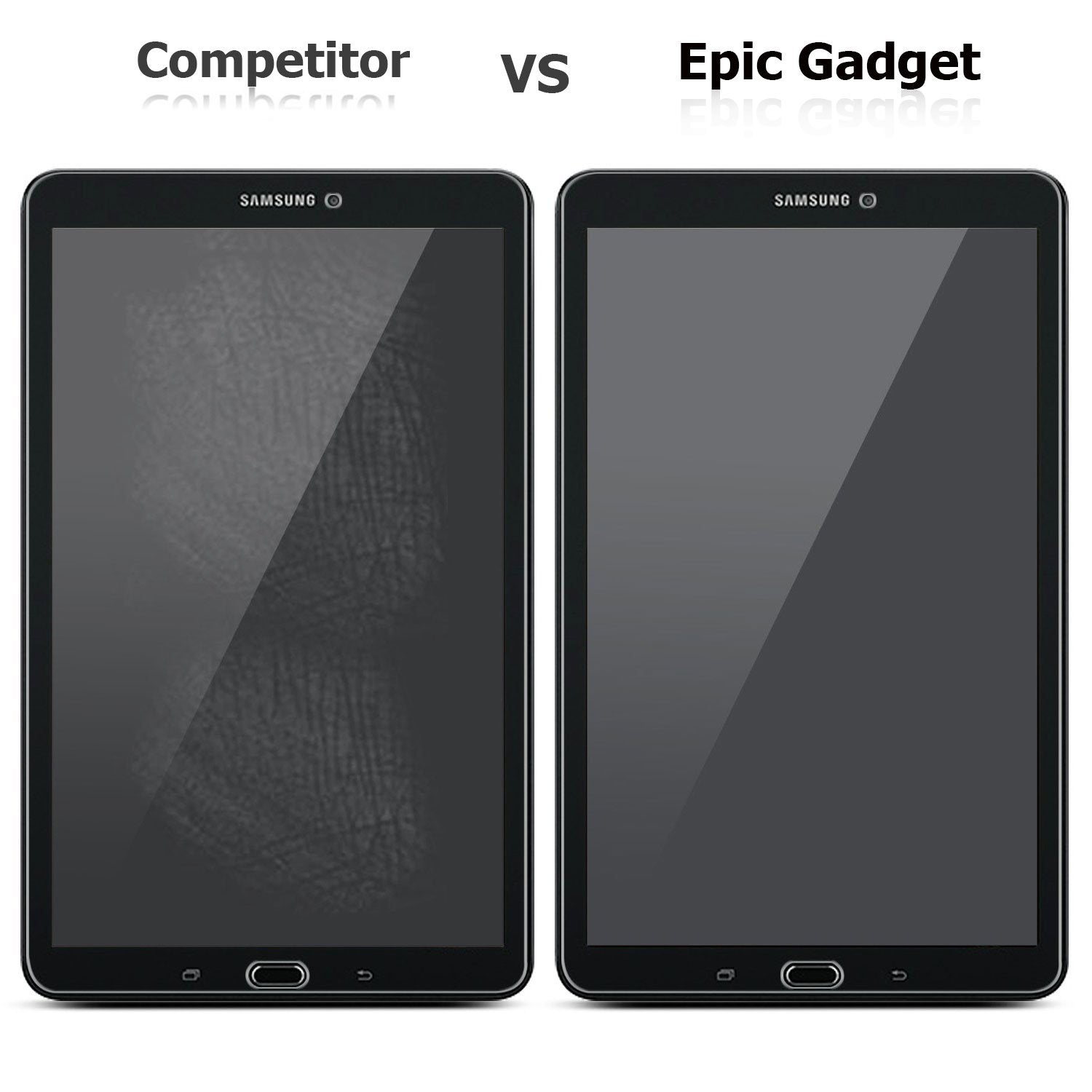 Galaxy Tab E 8.0 Screen Protector, Epicgadget Ultra Hd Crystal Clear Bubble Free Anti Fingerprint Anti Scratch 9H Hardness Tempe