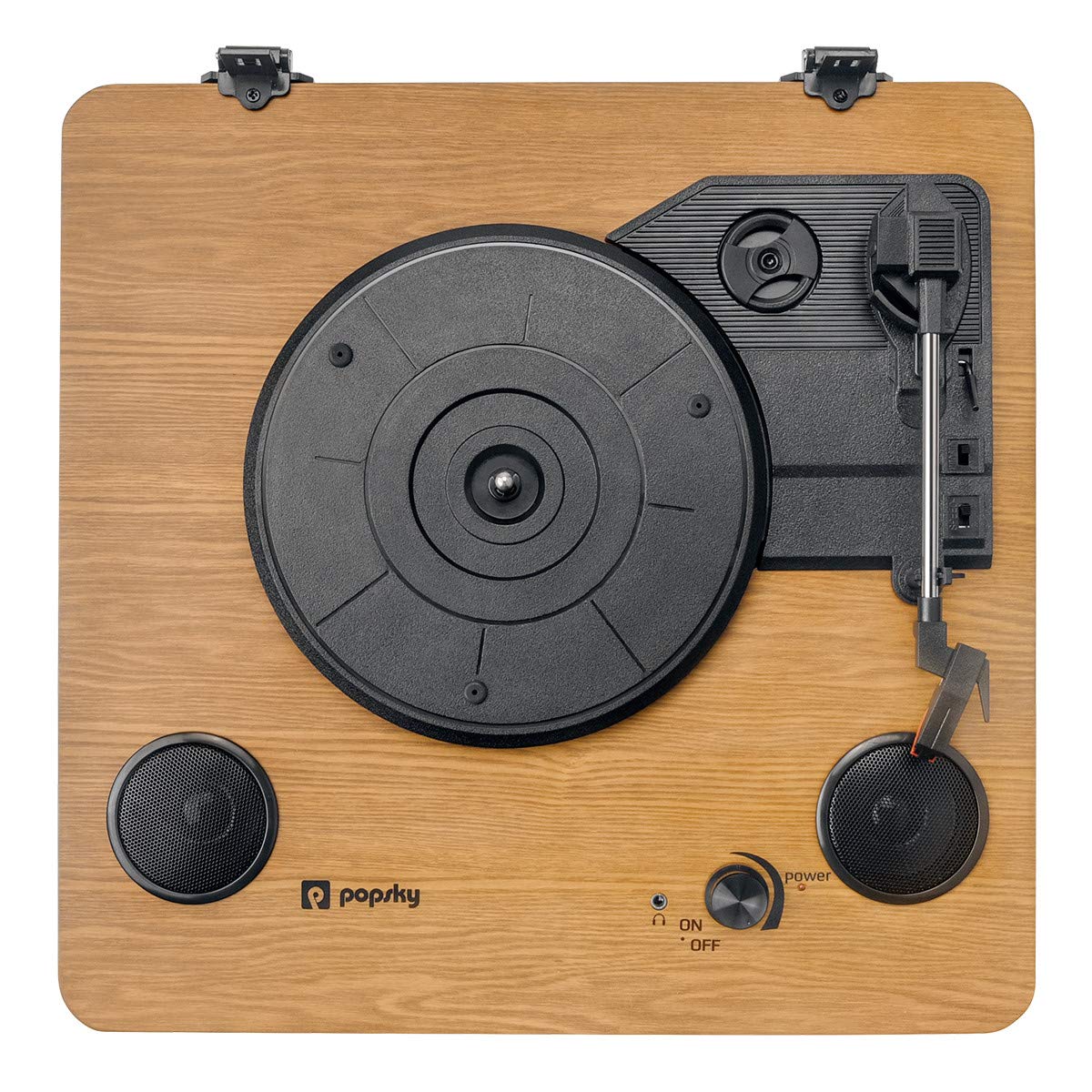 Record Player, Popsky 3 Speed Turntable Bluetooth Vinyl Record Player With Speaker, Portable Lp Vinyl Player, Vinyl To Mp3 Recor