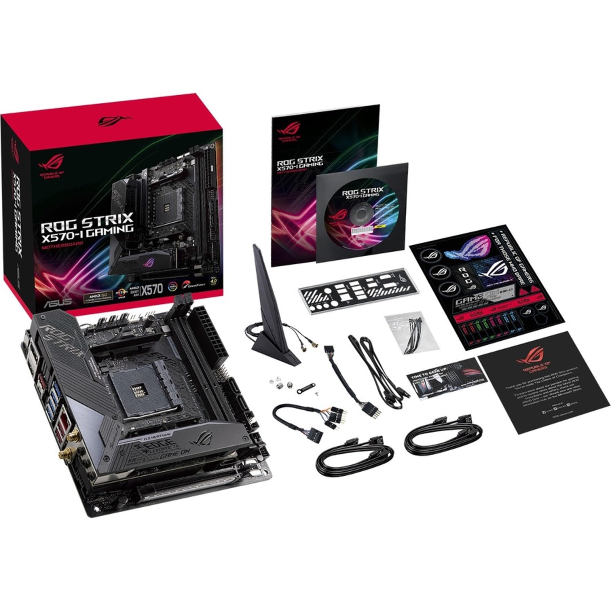 Asus Rog Strix X570 I Gaming, X570 Mini Itx Gaming Motherboard, Amd Ryzen 3000 With Pcie 4.0, Wifi 6 (802.11Ax), Intel Gigabit E