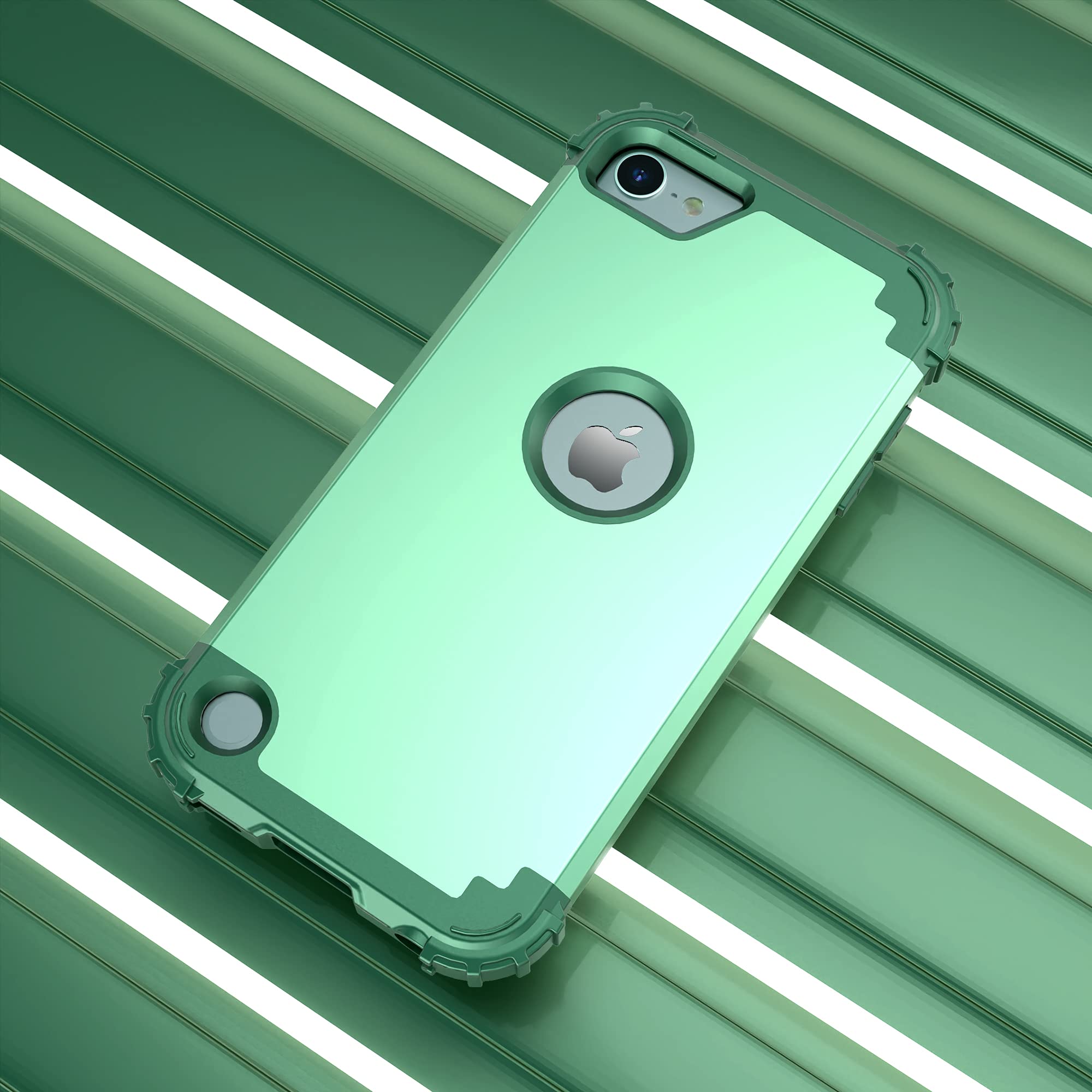 Idweel For Ipod Touch 7Th Generation Case With 2 Screen Protectors, Hybrid 3 In 1 Shockproof Slim Heavy Duty Hard Pc Cover Soft