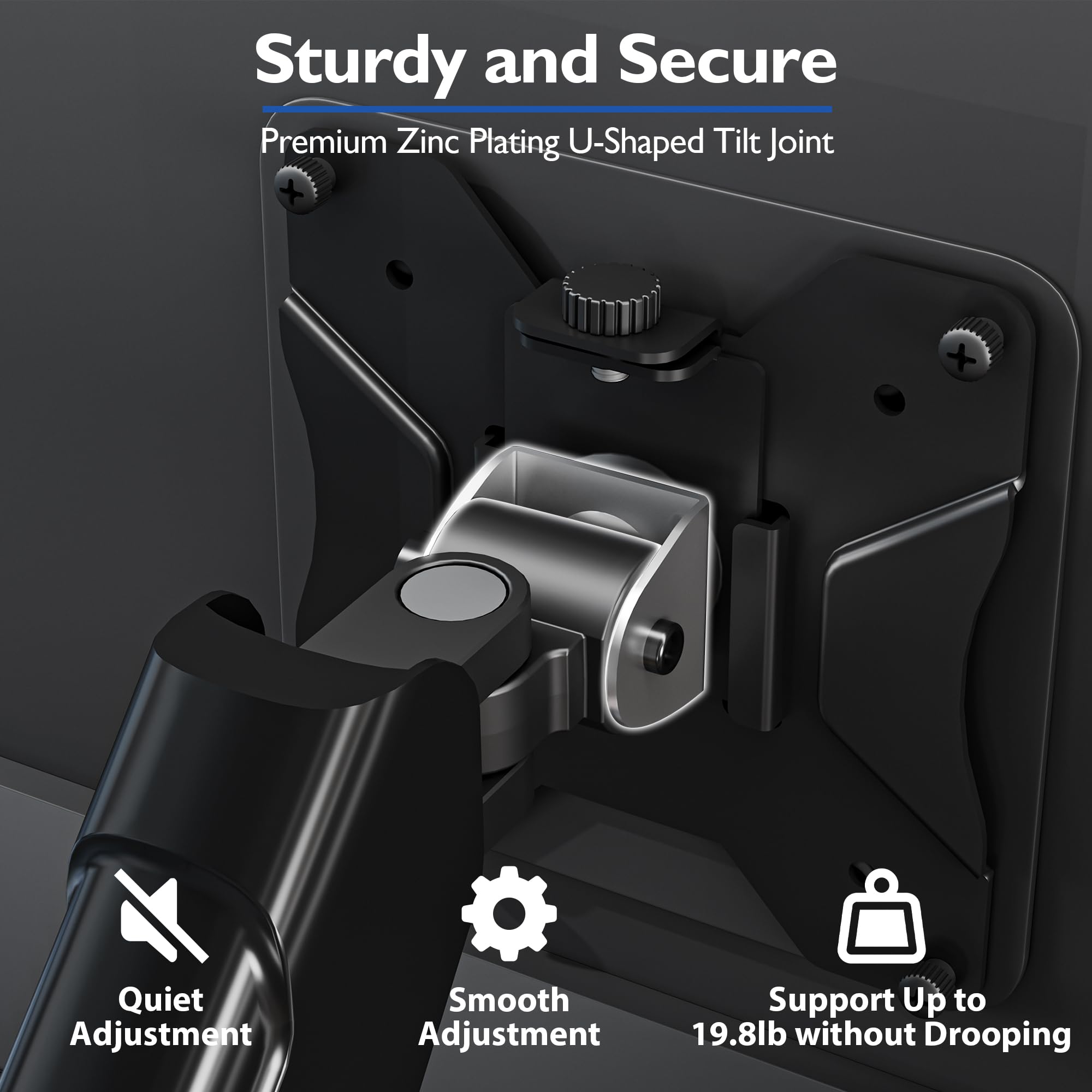 Bontec Dual Monitor Stand, Adjustable Gas Spring Monitor Desk Mount For 13 32 Inch Screens, Full Motion Vesa Mount With C Clamp,