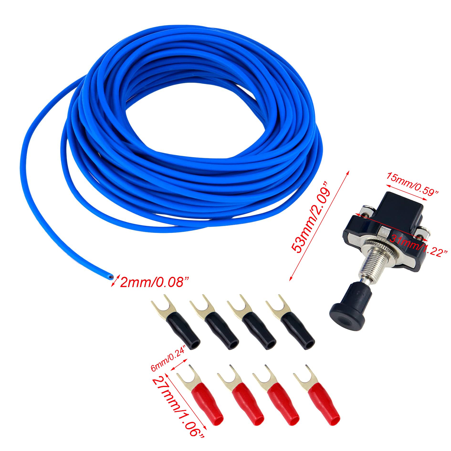 S Sydien 18 Gauge Wire 18 Awg Stranded Wire Pvc Cord Copper Cable 5M/16.4Ft Single Core Flexible Extension Power Cord Remote Wir