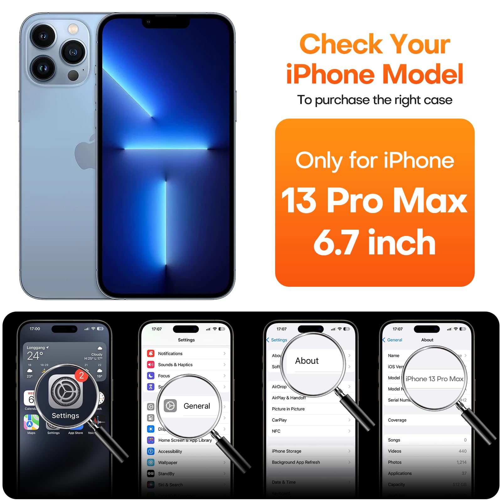 Impactstrong Iphone 13 Pro Max Glass Screen Protector (3 Pack) [Easy Install Tool] Heavy Duty Anti Scratch Anti Bubble Tempered