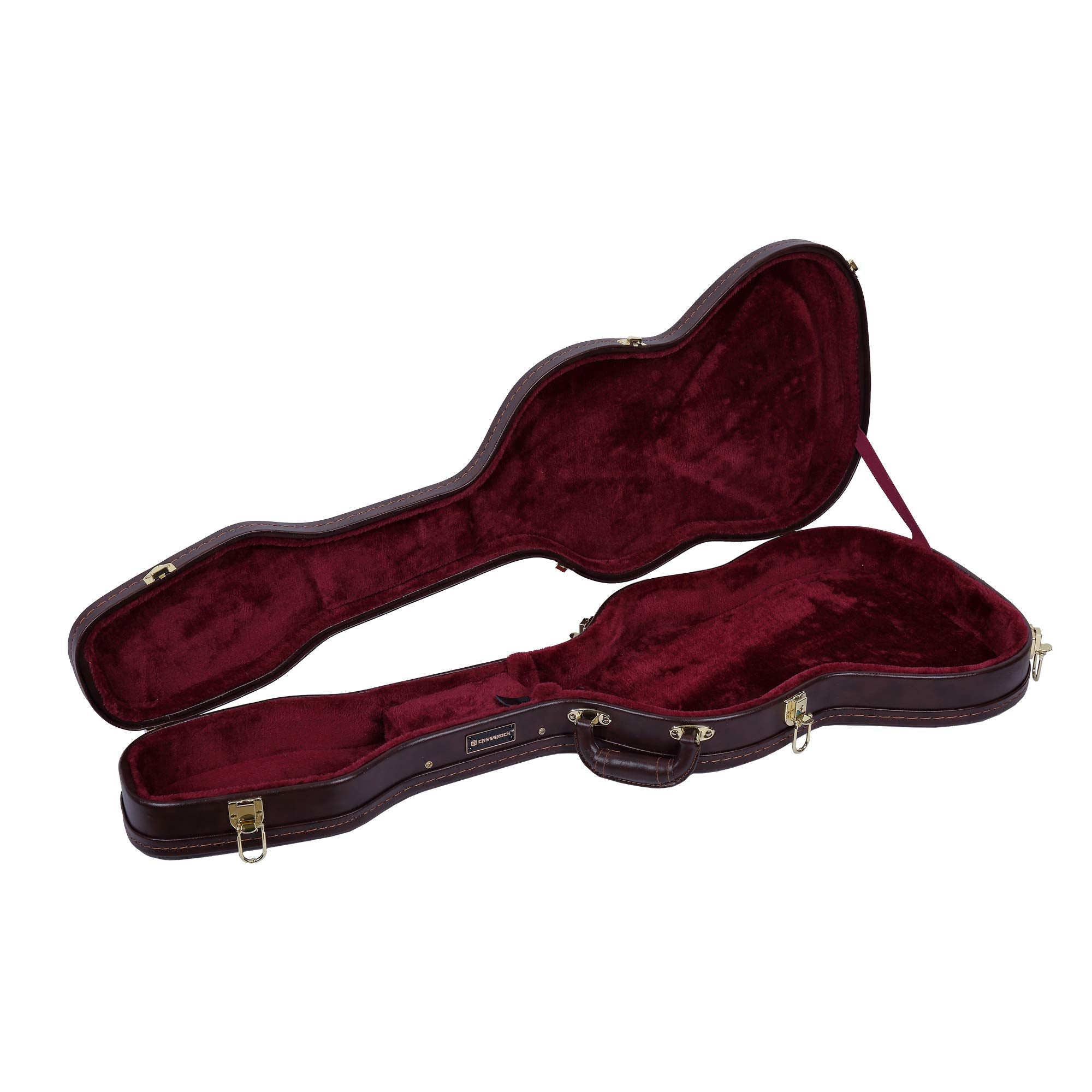 Crossrock Electric Guitar Case Fits Telecaster And Stratocaster Style Guitars-Brown(Crw600Stbr)