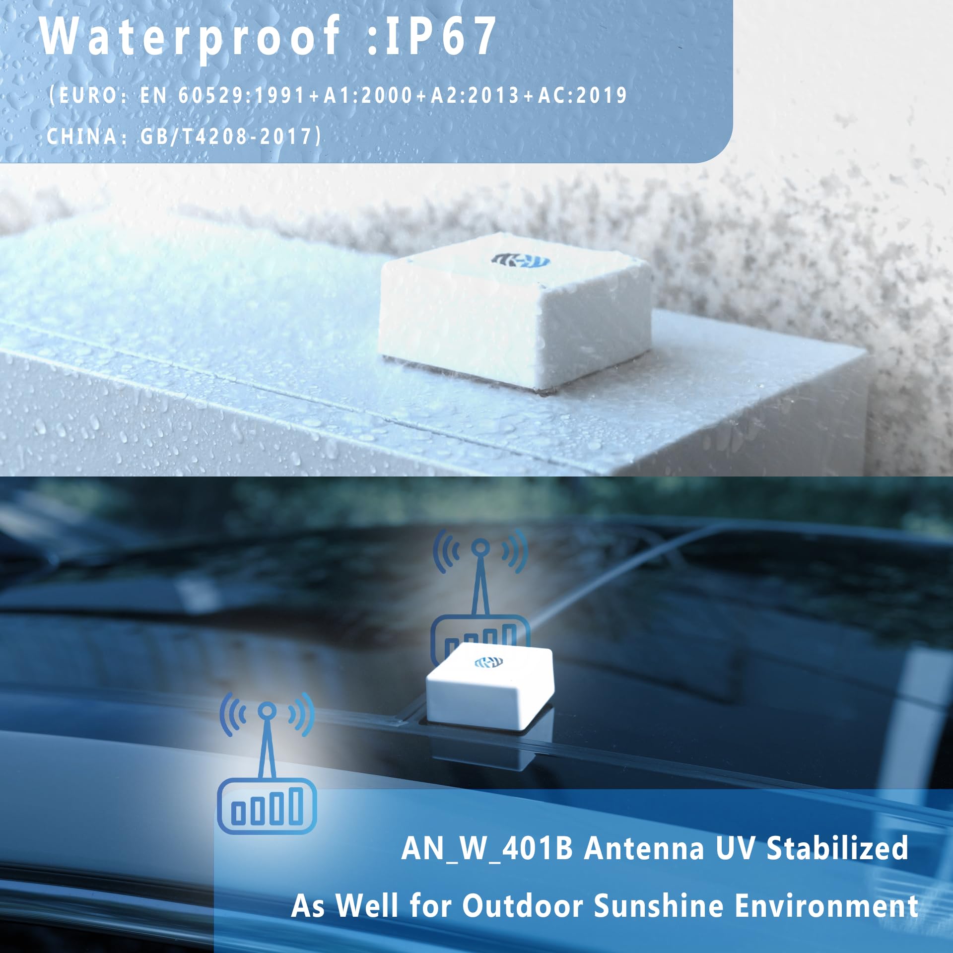 Maswell Wifi 6E Antenna 2.1 7.2 Ghz Screw And 3M Adhesive Mount Ip67 9.8 Inches With Nylon Overbraids Cable For Wifi 5 Wifi 6 Wi