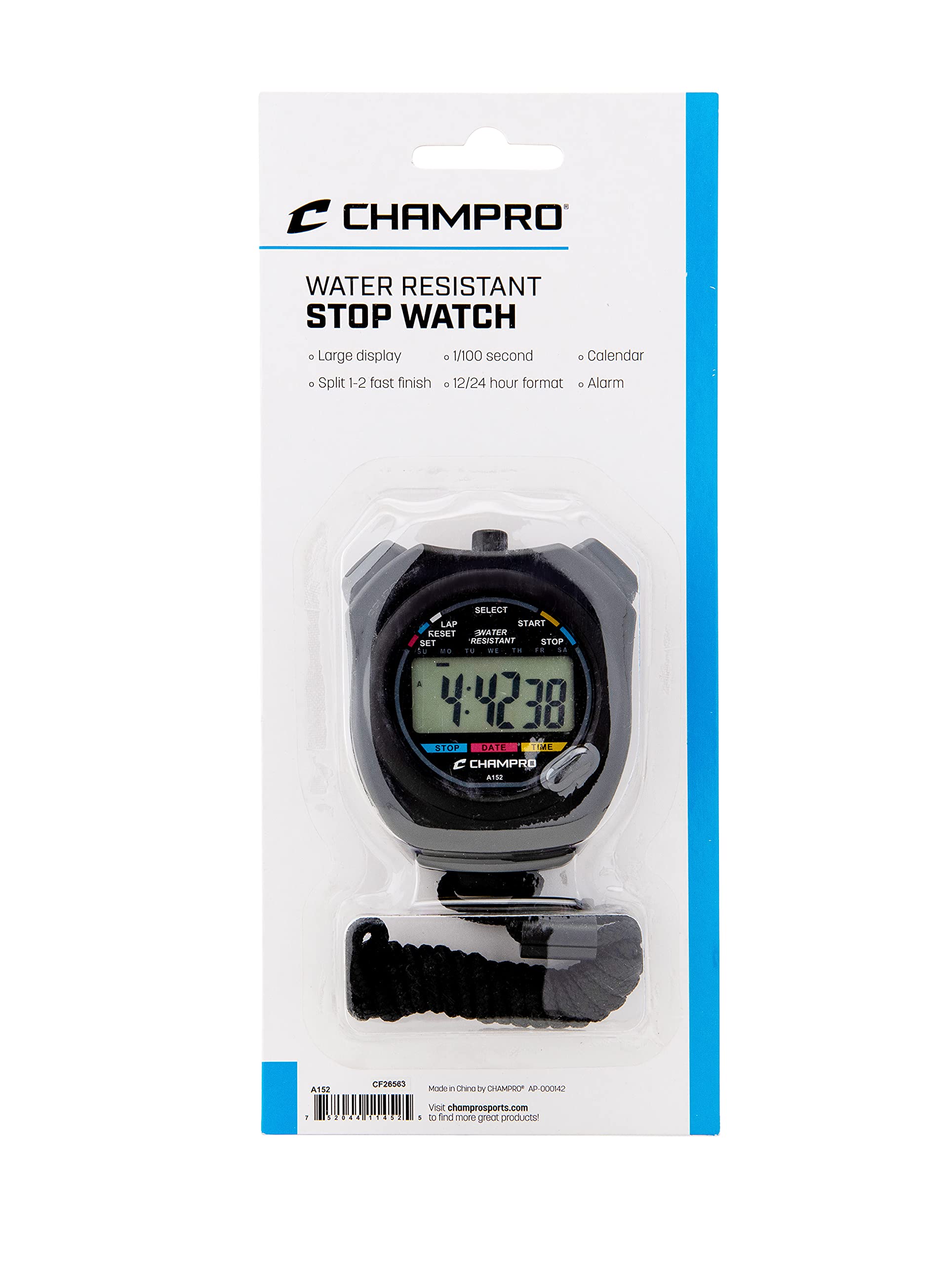 Champro Water Resistant Stop Watch