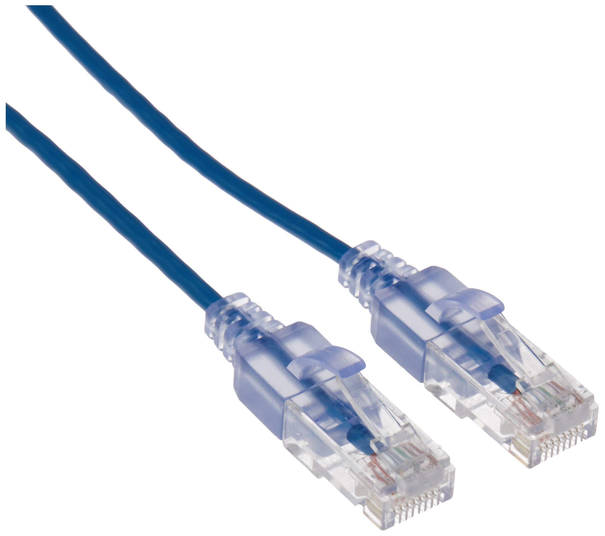 Monoprice Cat6A 50Ft Blue 10 Pk Patch Cable Utp 30Awg 10G Pure Bare Copper Snagless Rj45 Slimrun Series Ethernet Cable