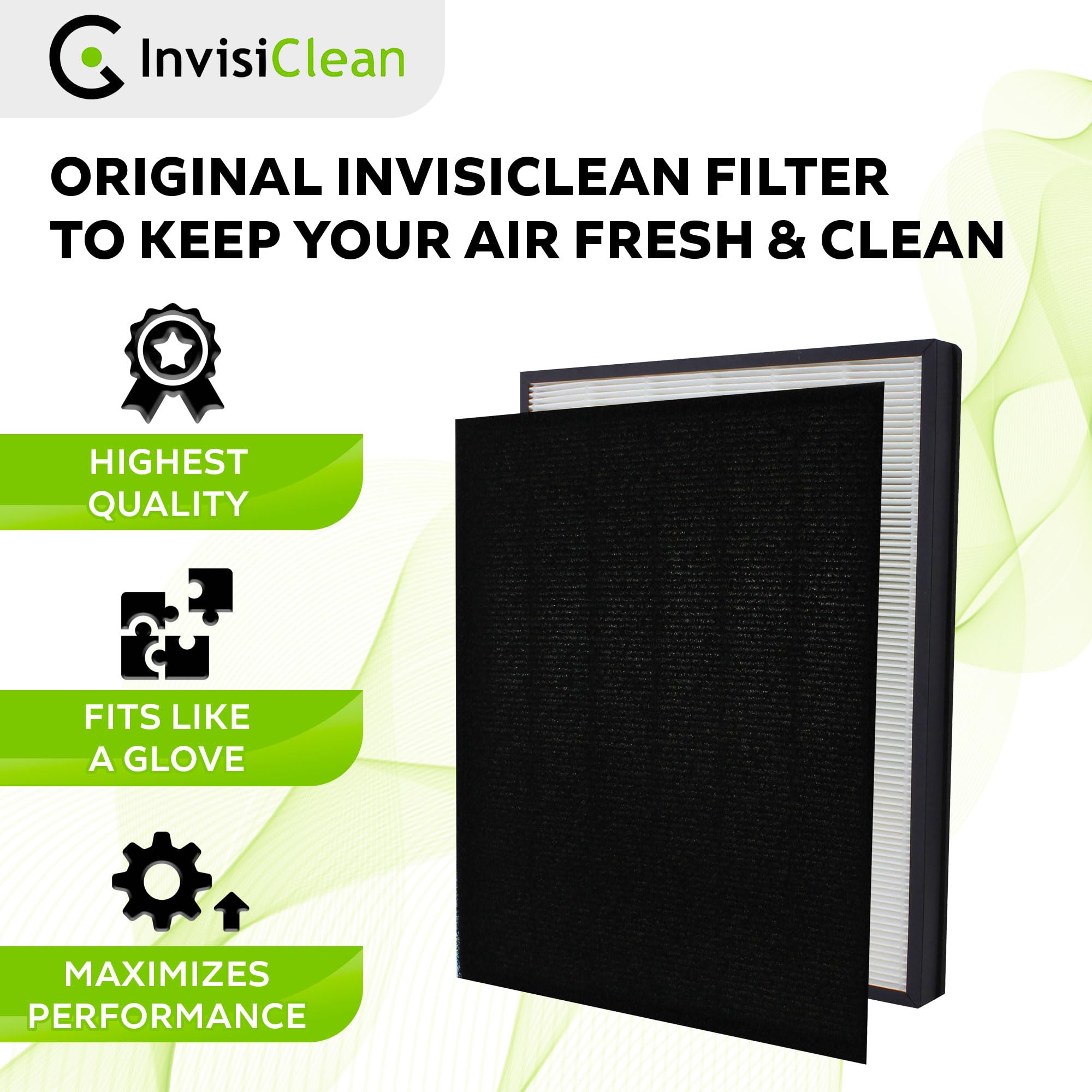Invisiclean Claro True Hepa Replacement Filter With Prefilter - Genuine Filter For Invisiclean Claro Air Purifier Ic-4524