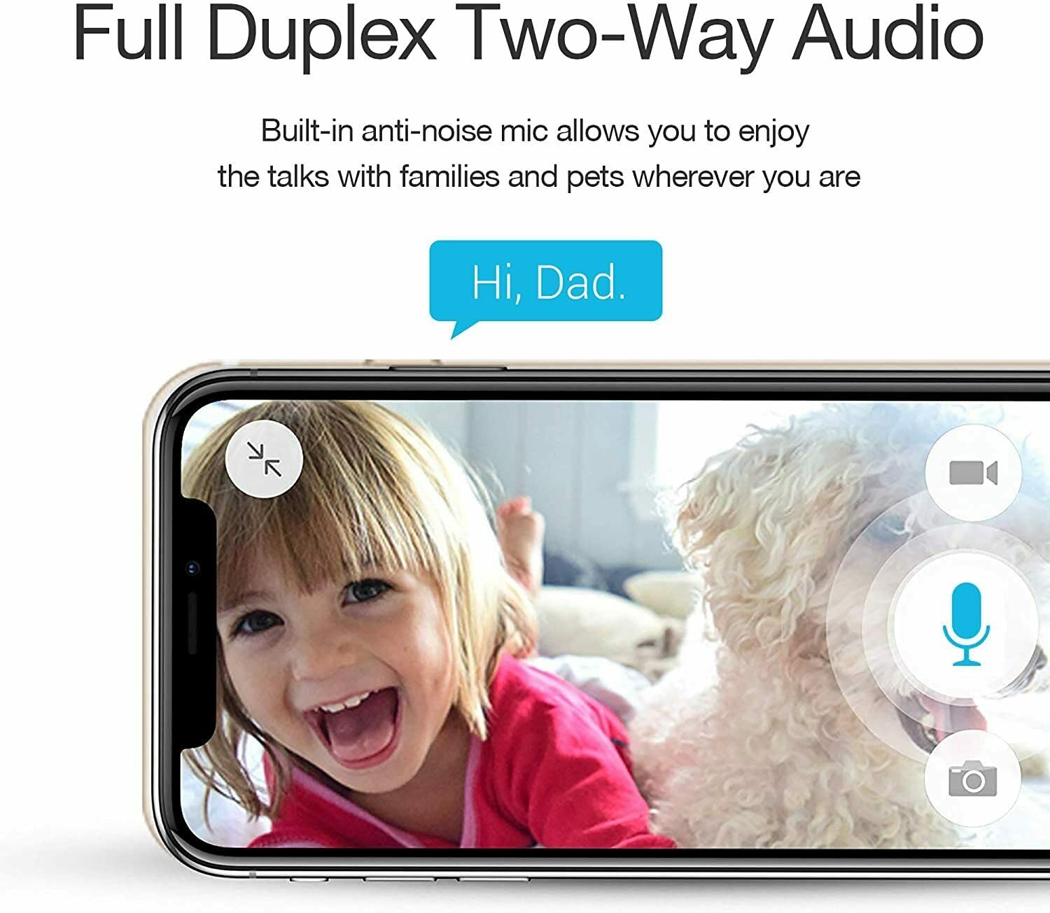 Zmodo 1080P 3Pack Mini Wifi Camera, Two Way Audio, Video Baby Monitor