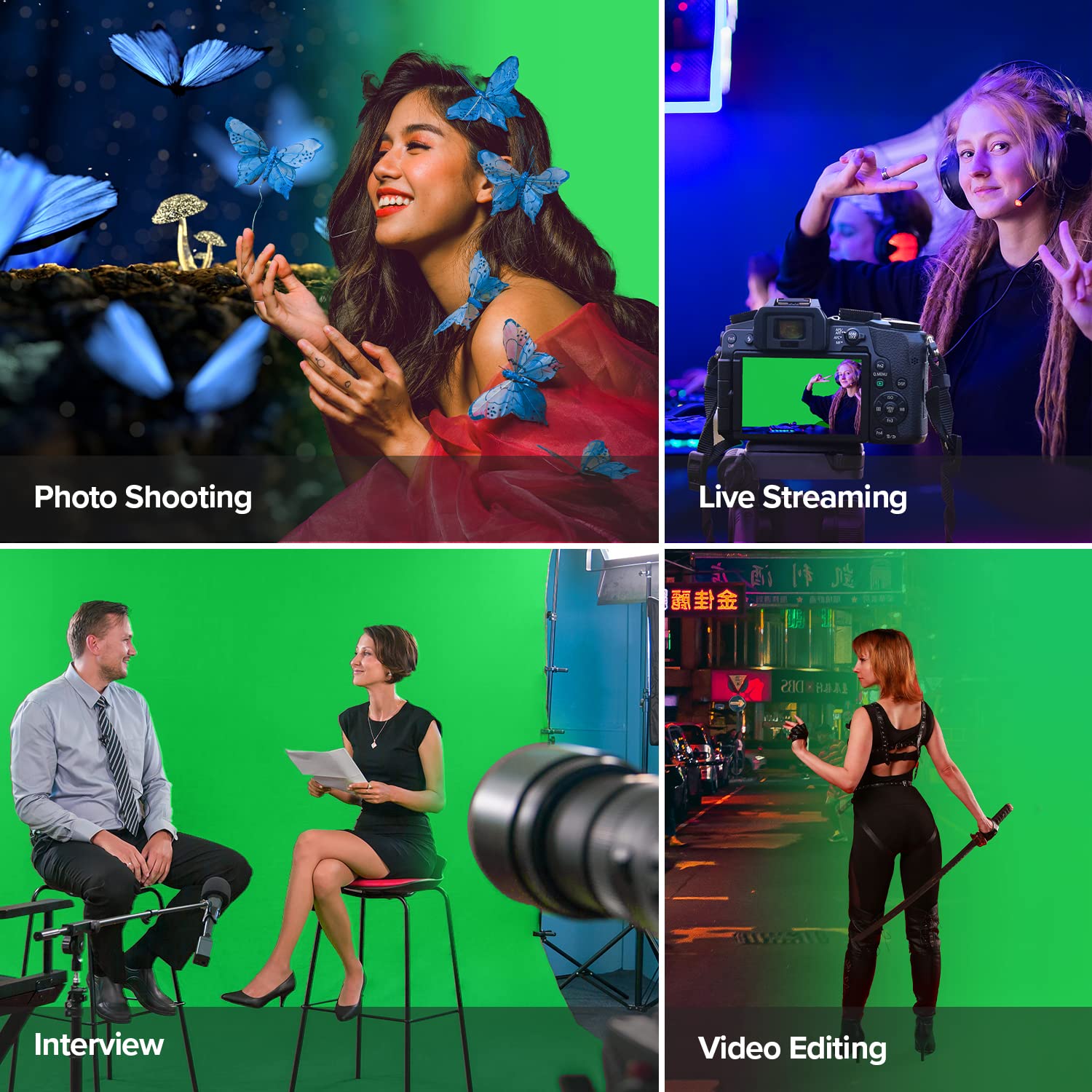 Limostudio 9 X 15 Feet / 108 X 180 Inch Green Chromakey Photo Backdrop Screen Background, Premium A+ Grade High 150Gsm Density T