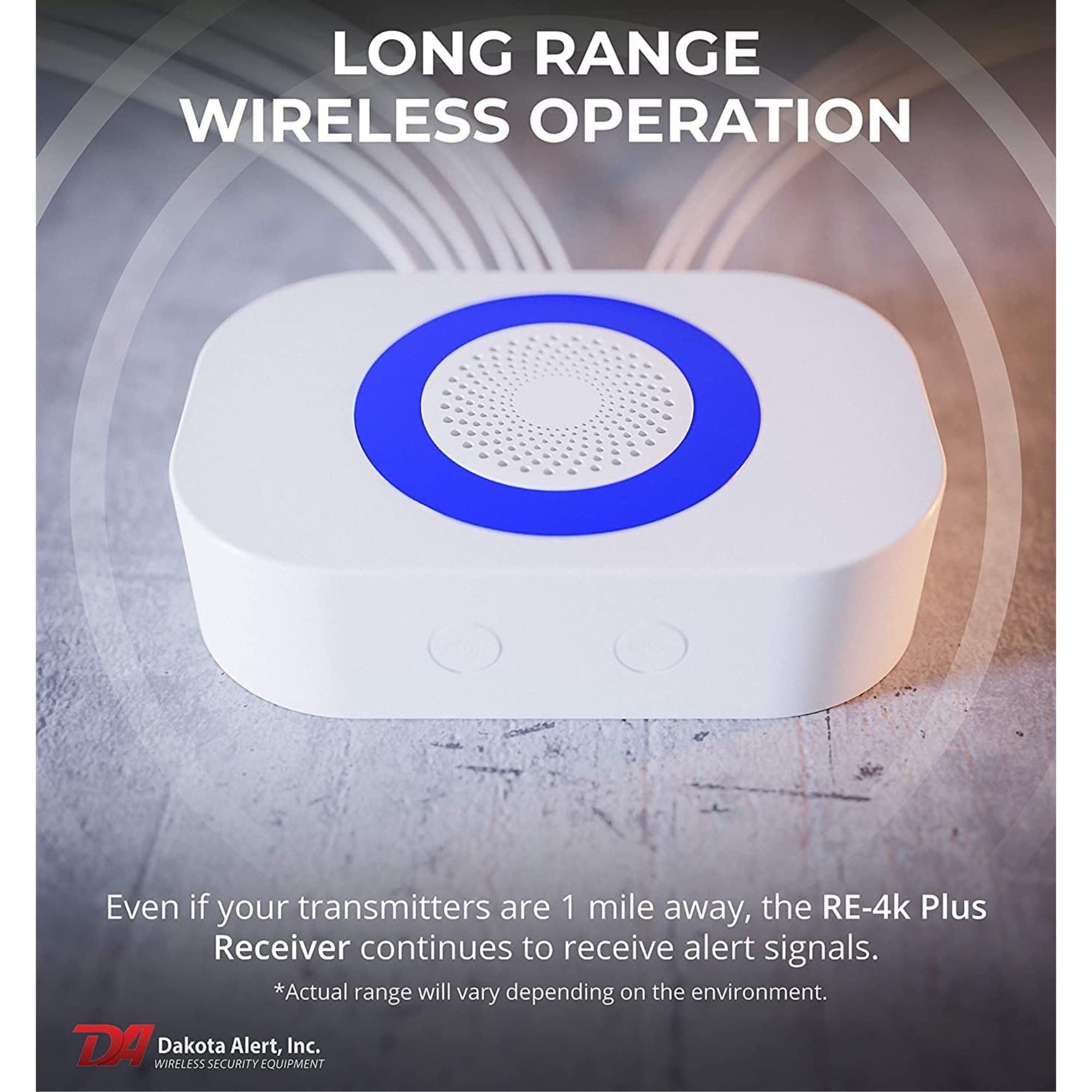 Dakota Alert Wireless Receiver  Re 4K Plus  Up To 1 Mile Operating Range   Compatible With All Dakota Alert 4000 Series Sensors: Sbb 4000, Dcht 4000, Dcmt 4000, Dcpt 4000, And Ut 4000 Transmitters
