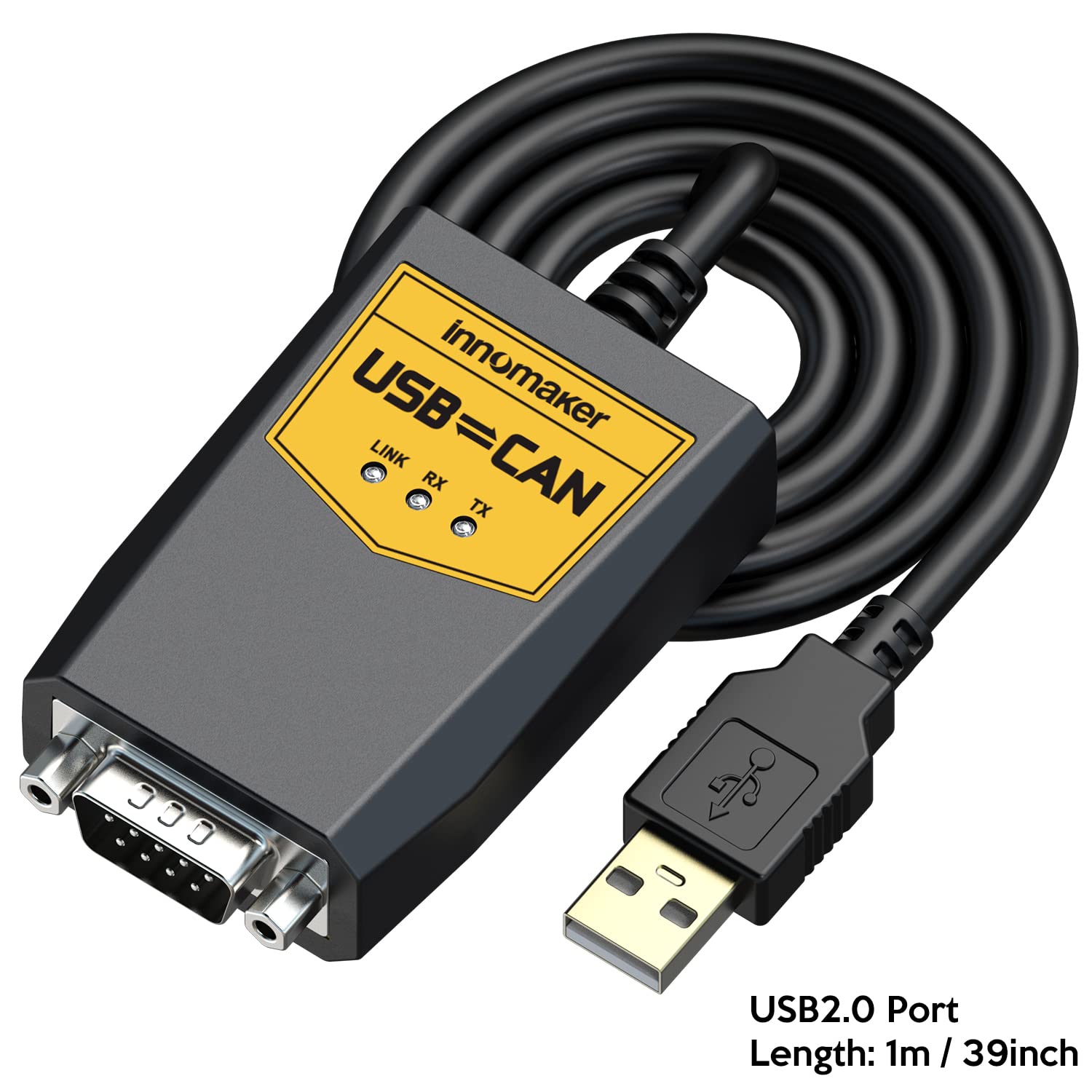 Usb To Can Converter Cable For Raspberry Pi5/4/Pi3B+/Pi3/Pi Zero(W)/Jetson Nano/Tinker Board And Any Single Board Computer Support Windows Linux Mac Os Android Venus Os