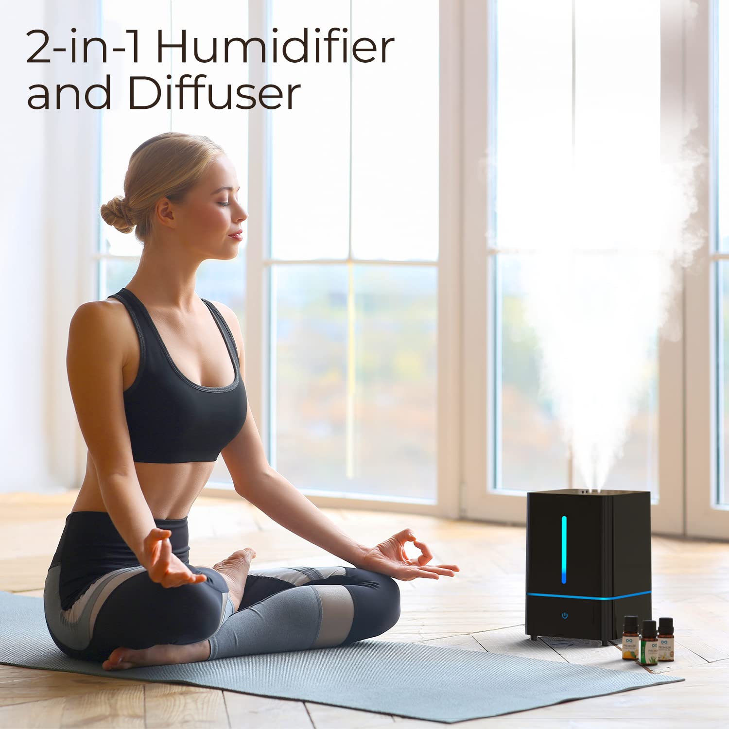 Everlasting Comfort: Cool Mist Humidifier For Bedroom 4L   Large Room, Filterless Humidifier With Essential Oil Diffuser, Easy C