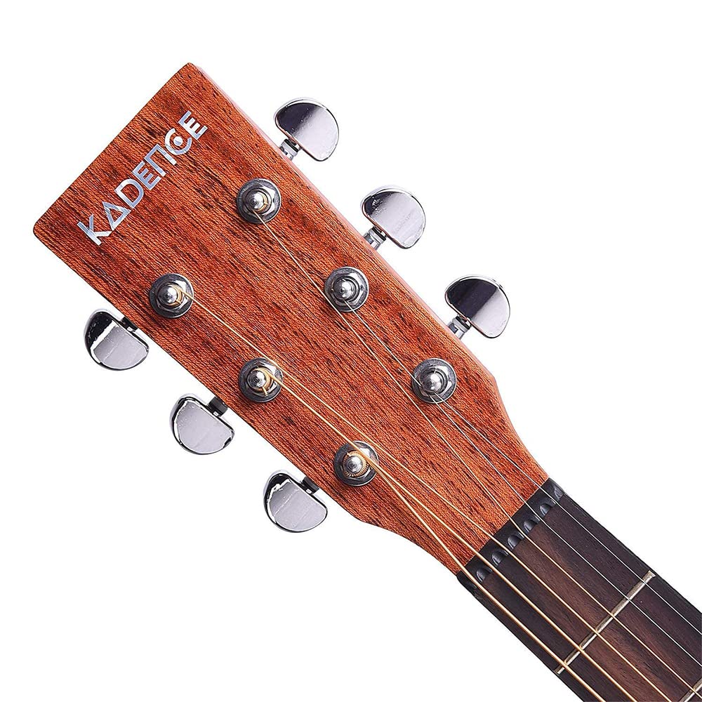 Kadence Acoustic Electric Guitar A06-EQ, Ash Wood, with Pickup & Inbuilt Tuner, Includes Bag, Guitar Size