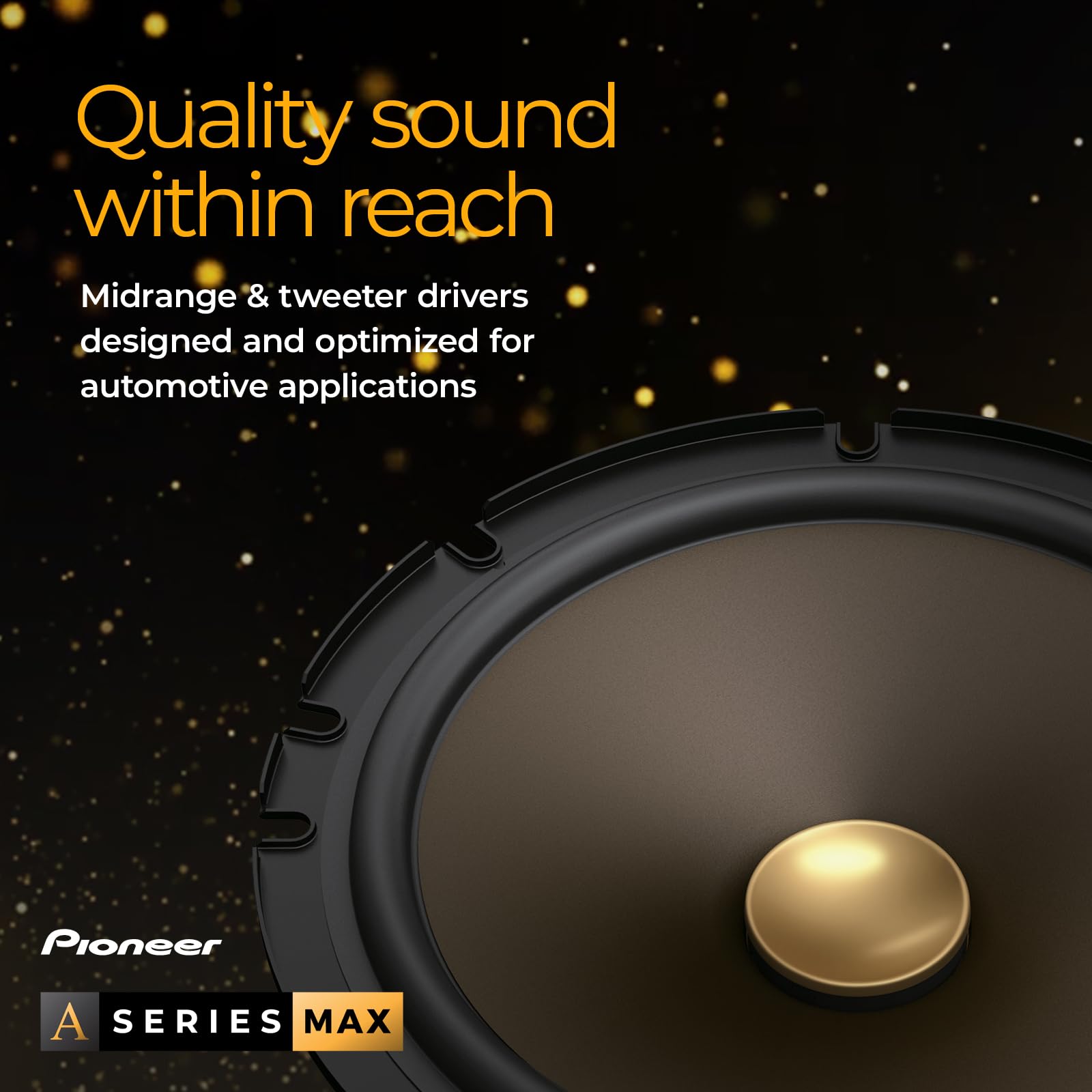 Pioneer A-Series Max Ts-A653Ch, 2-Way Component Car Audio Speakers, Full Range, Clear Sound Quality, Easy Installation And Enhan