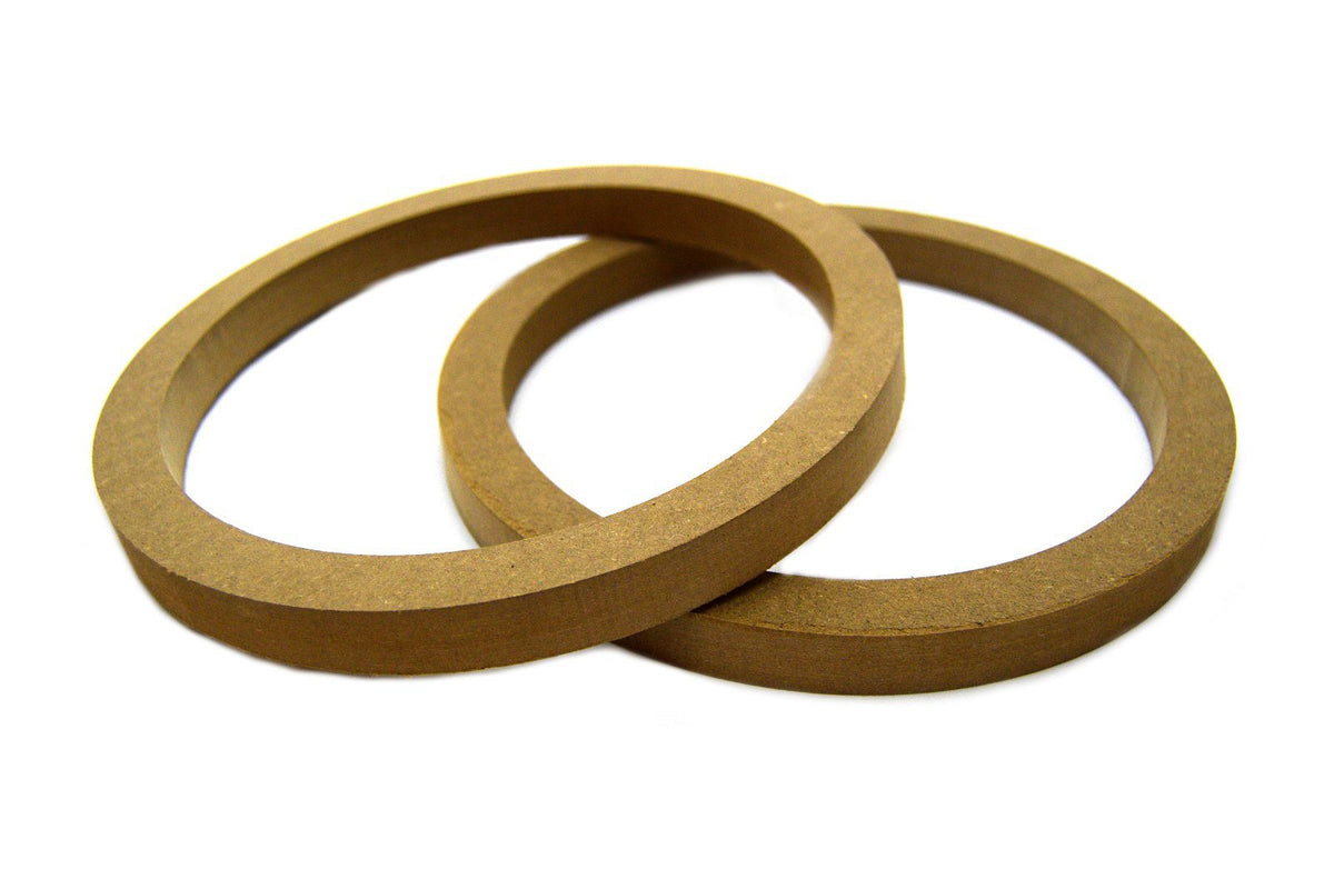 Audiopipe 1 Pair Mdf Wooden Speaker Ring Spacer 10'' Inch   Wood 3/4 Thick Fiberglass Audio Box Enclosure