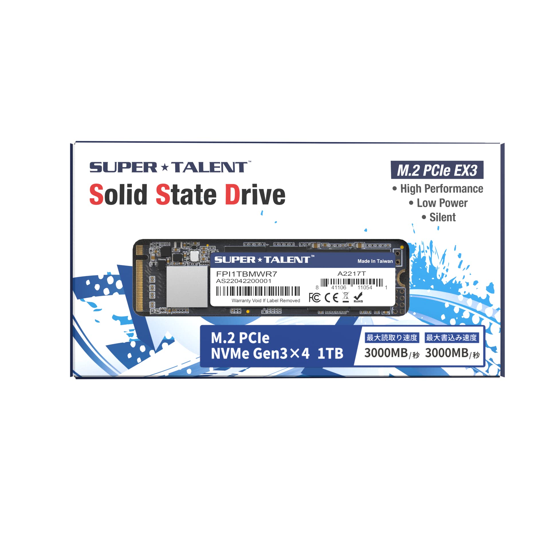 Super Talent Ex6 M2 1Tb Pci Express 30 X4 Nvme Solid State Drive (Tlc)