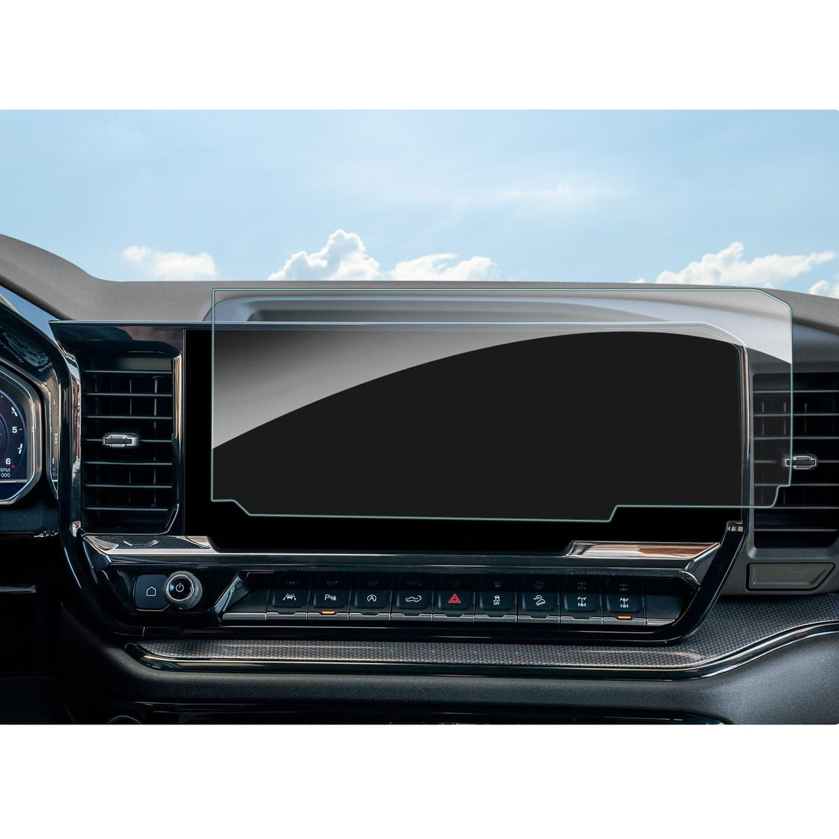 Shaohao 2024 2025 Chevy Silverado 1500 Screen Protector Matte 2022-2024 2025 Chevy Silverado Sierra 1500 2500Hd 3500Hd Accessories 13.4 Inch Touch Screen Tempered Glass Anti Glare Smooth Screen Cover