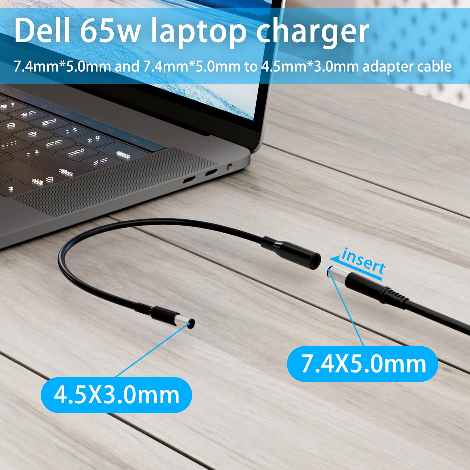 65W 19.5V 3.34A Laptop Charger Replacement For Dell Latitude 5400 5480 5590 5500 5490 5580 7280 7290 7480 7490 E5470 E5440 E6420