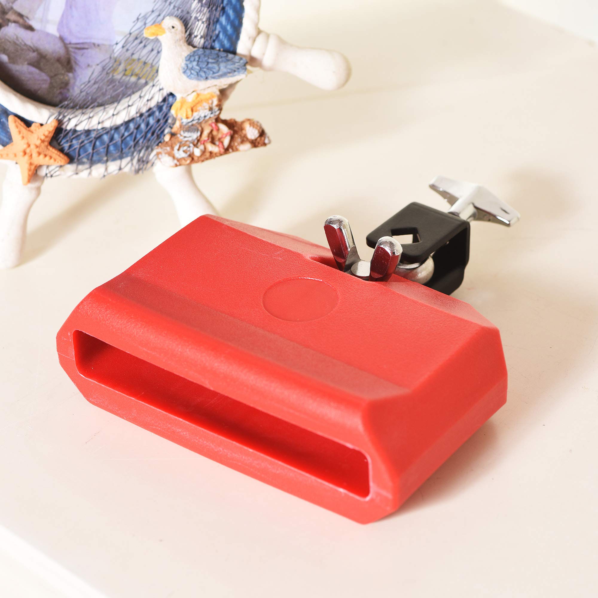 Jam Block, Plastic Musical Percussion Block, Latin Drum Instrument, Red